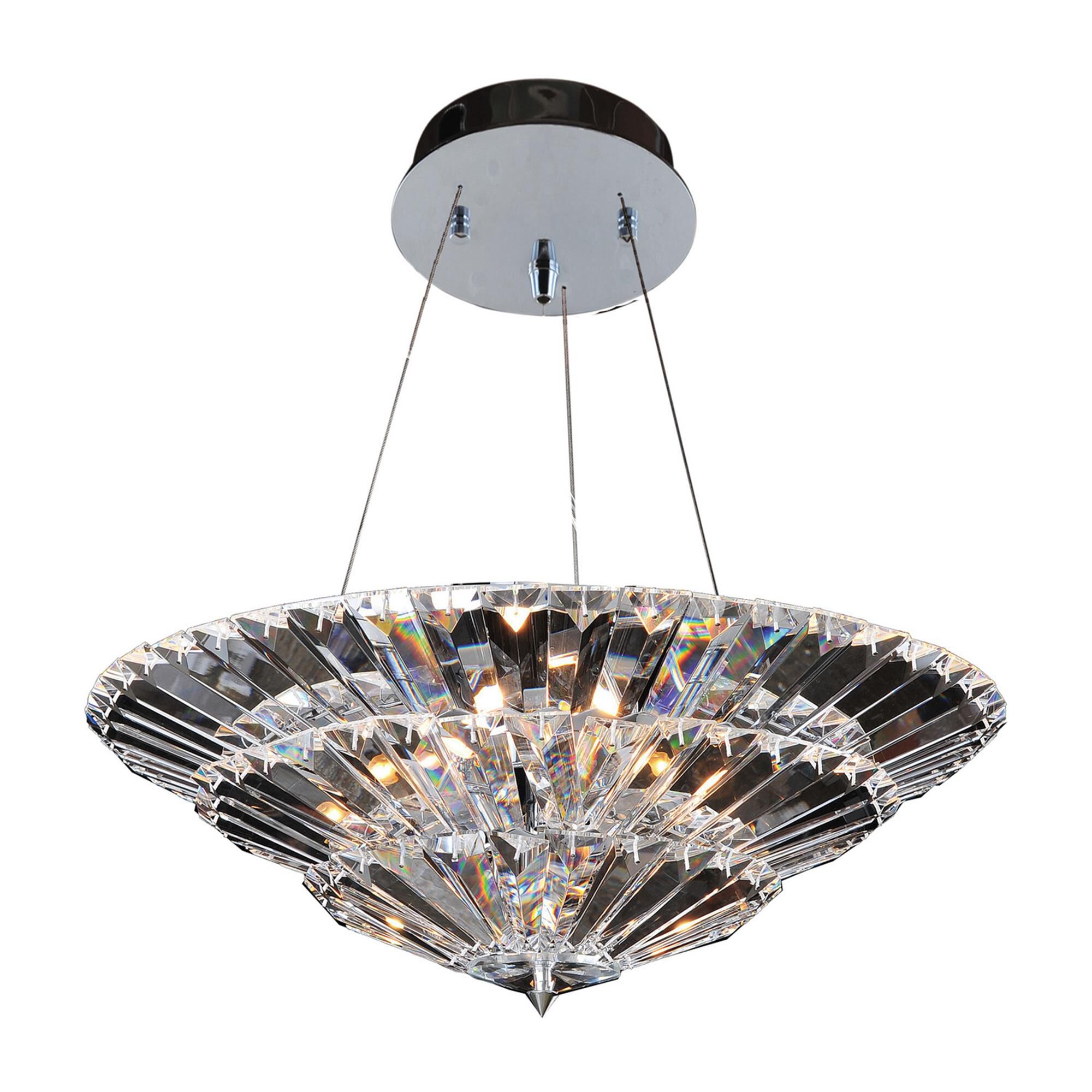 Shown in Chrome finish and Firenze Clear crystal