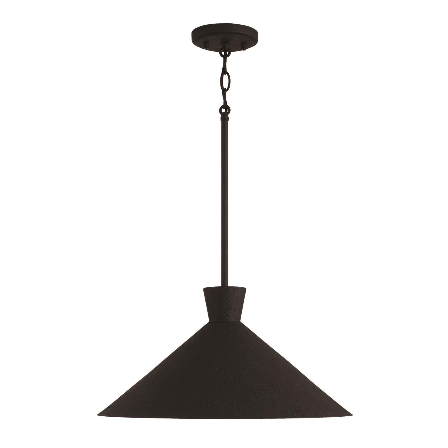Shown in Textured Black finish and Textured Black  Interior shade