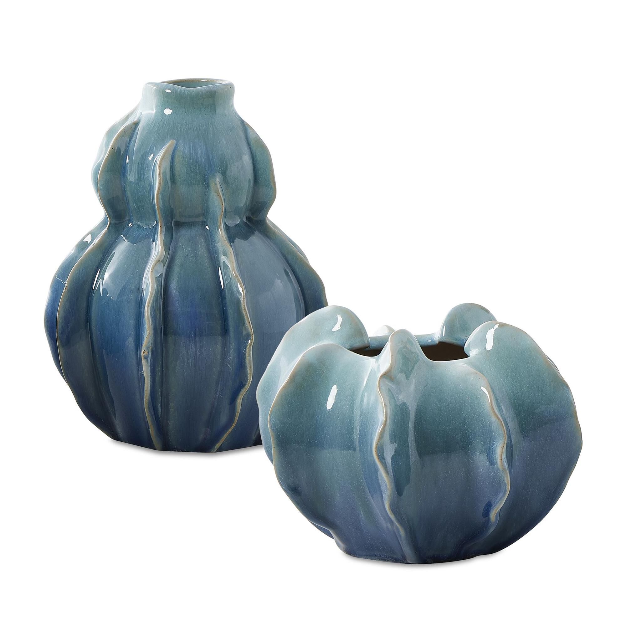 Grace Feyock Ocean Wave 6 Inch Vase-Urn by Uttermost