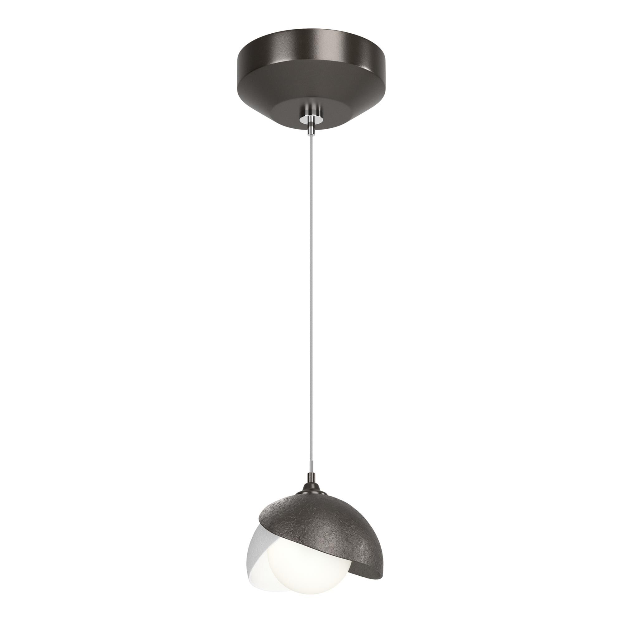 Shown in Oil Rubbed Bronze finish and Opal glass and White accent