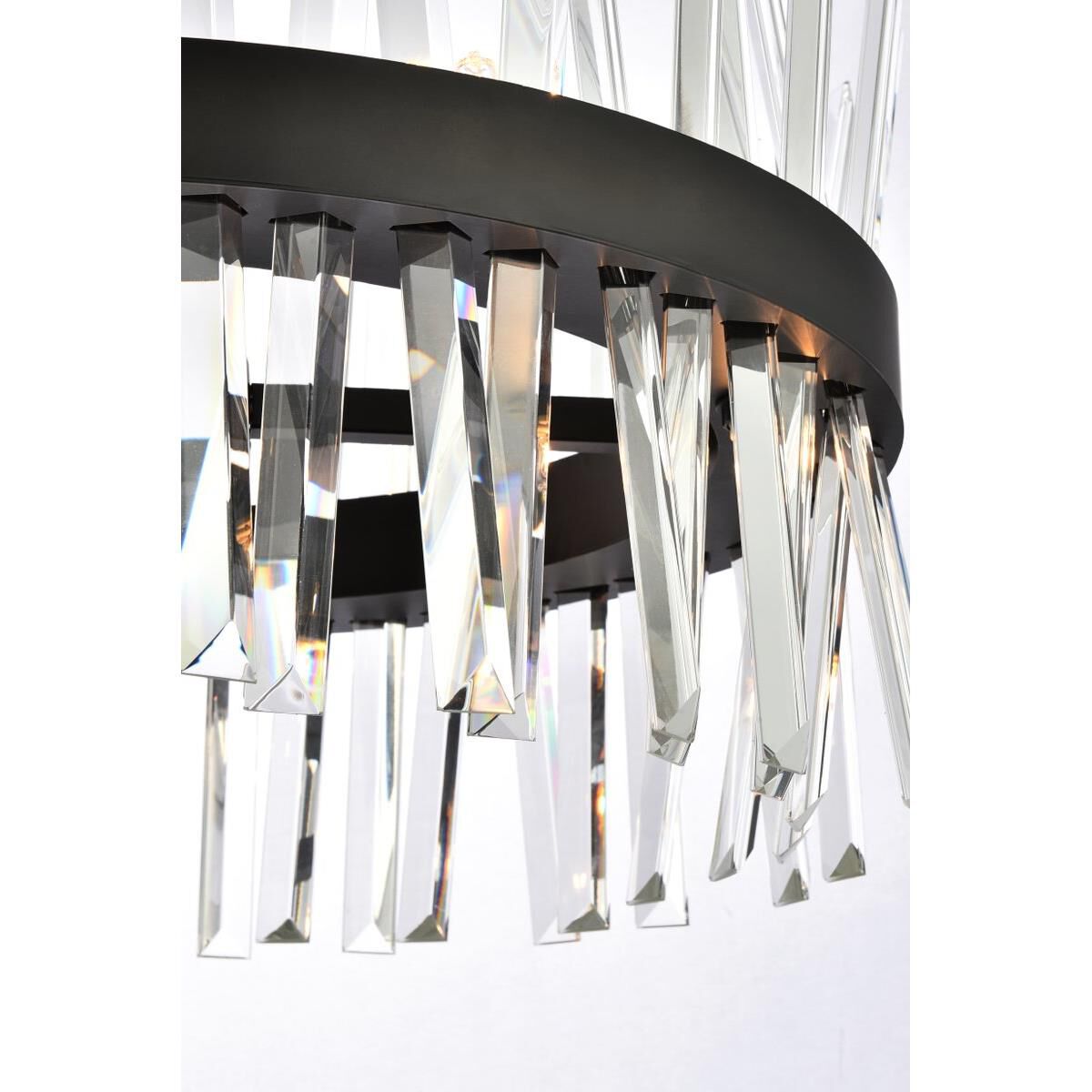 Shown in Black finish and Royal Cut Clear crystal