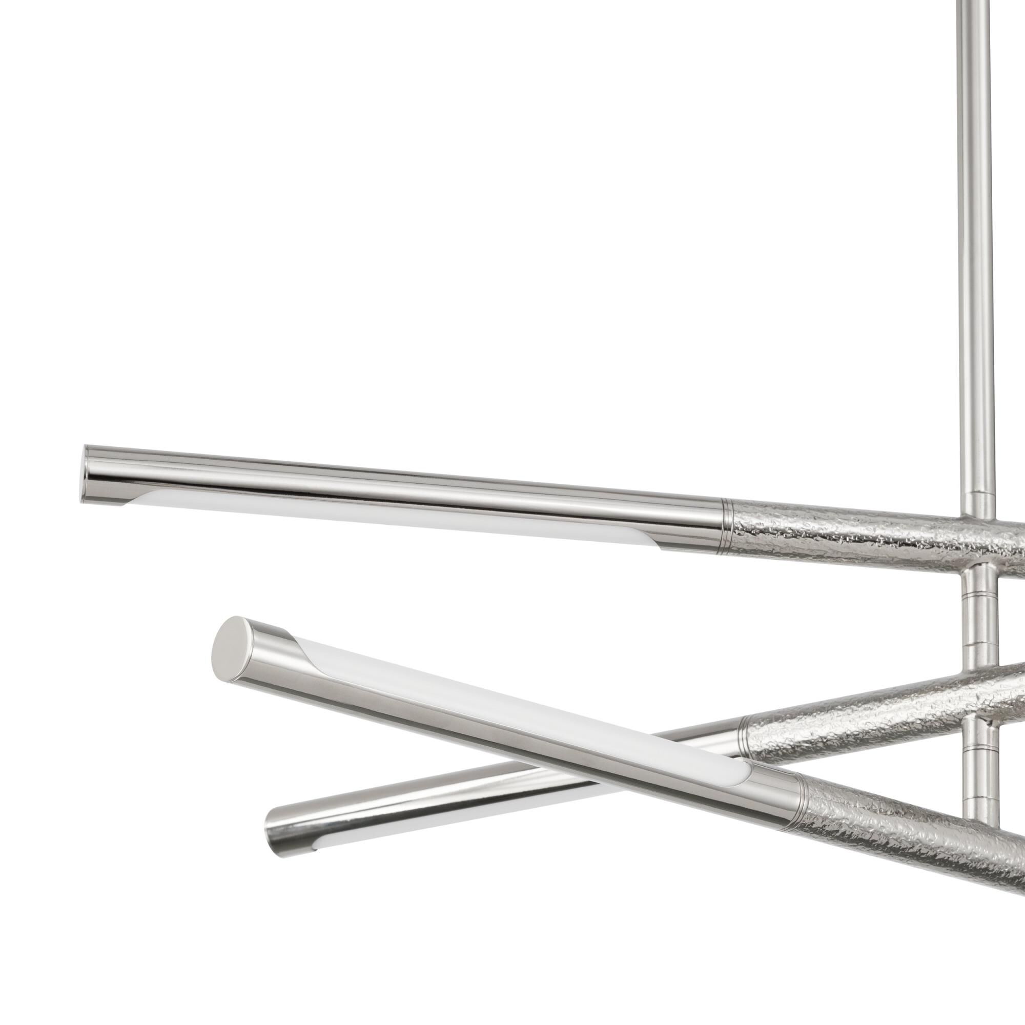 Shown in Polished Nickel finish and White glass