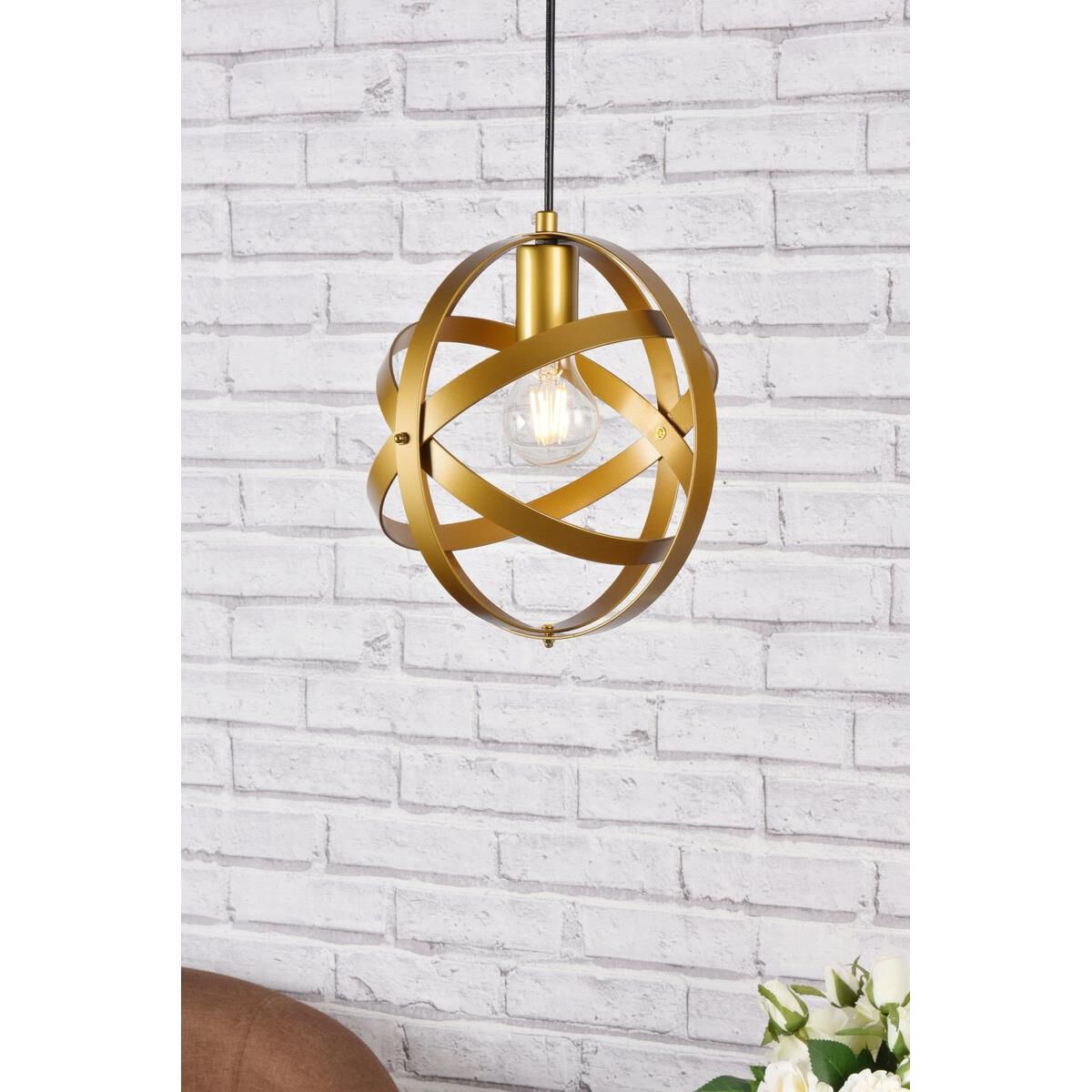 Shown in Brass finish and Brass Iron shade