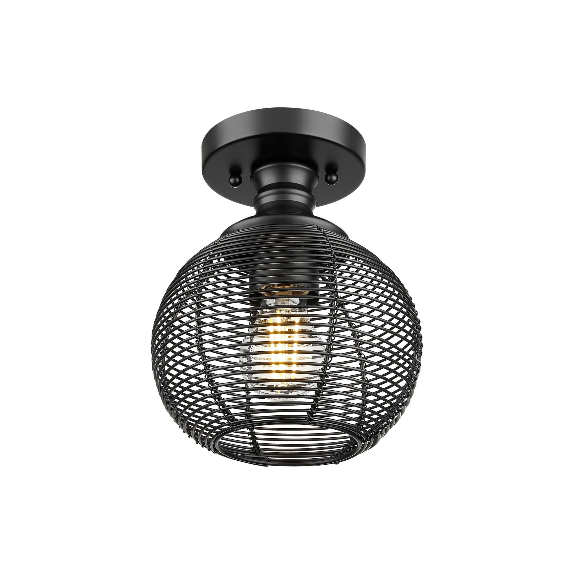 Calypso 8 Inch Semi Flush Mount by Golden Lighting