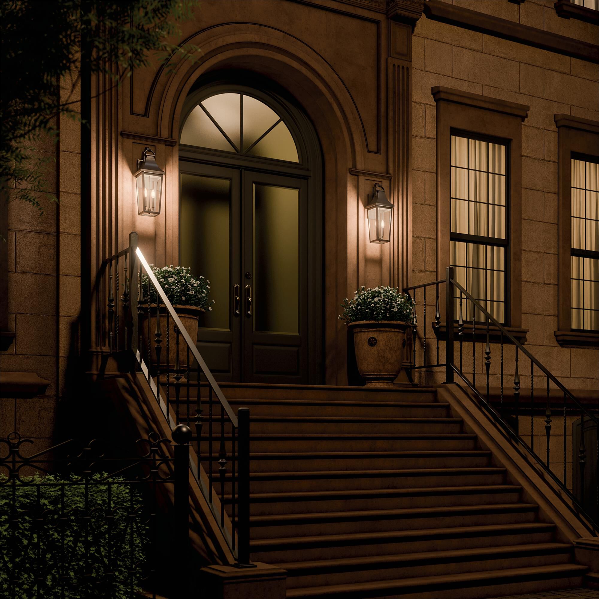 Shown in Olde Bronze finish and Clear glass
