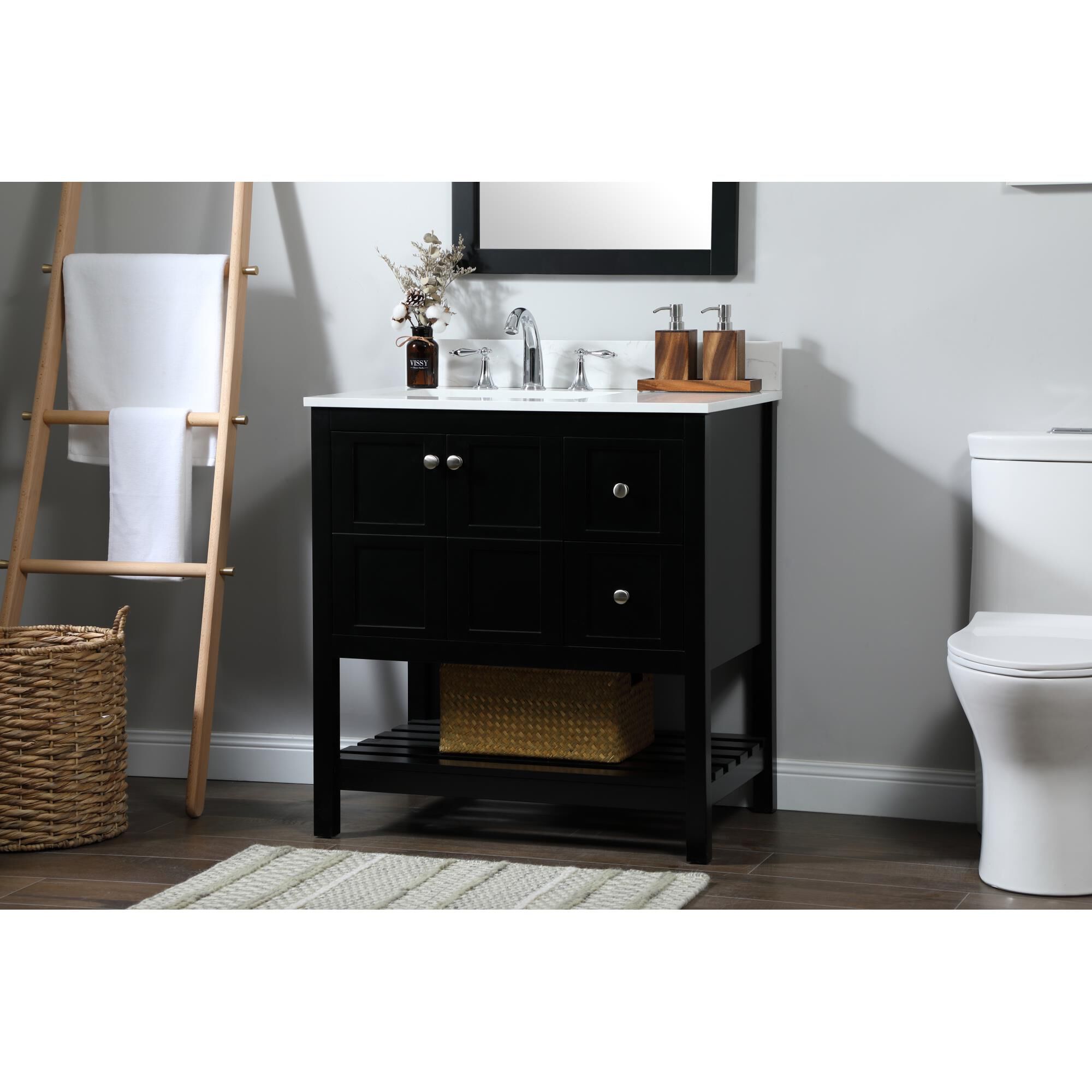 Shown in Black finish