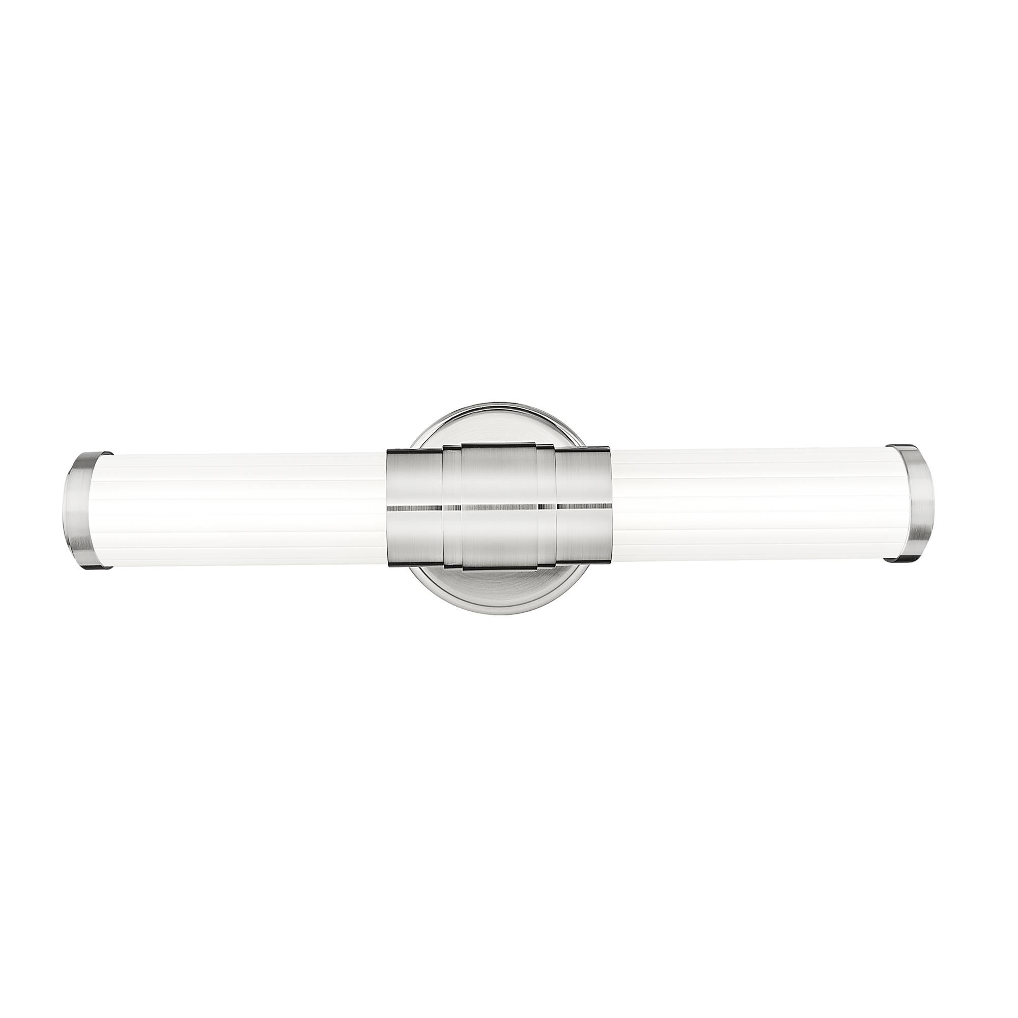 Shown in Brushed Nickel finish and Opal White glass and Opal White shade