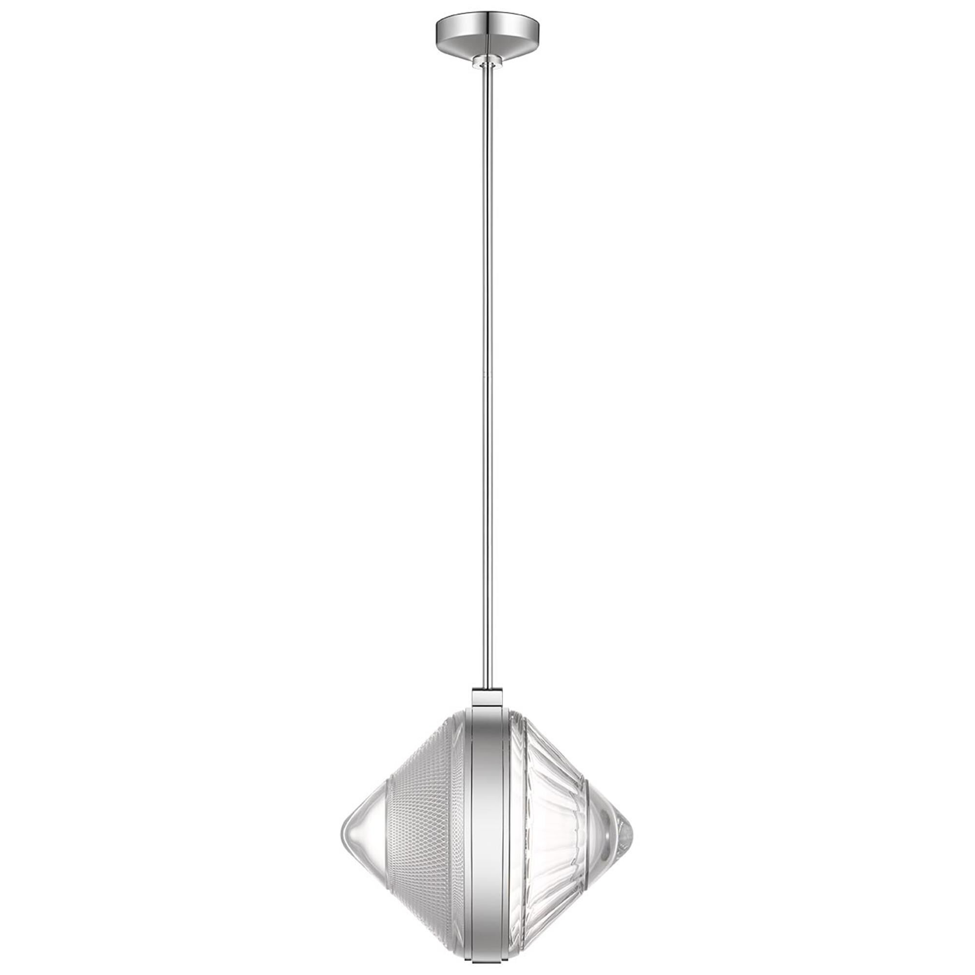 Shown in Polished Nickel finish and Clear crystal
