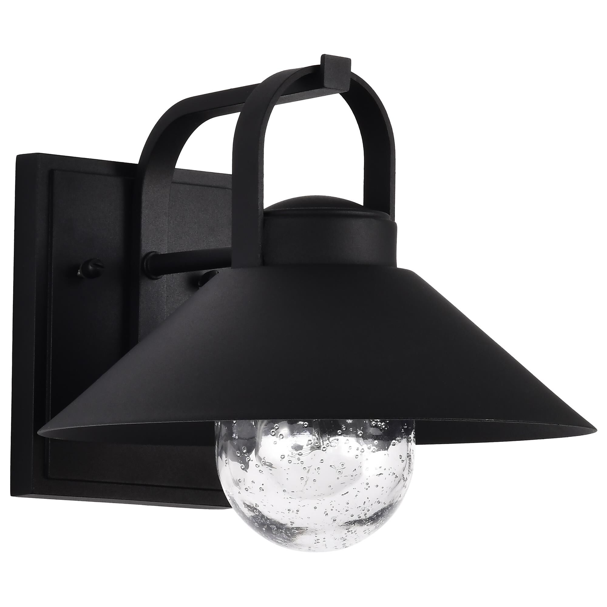 Shown in Black finish and Clear Seeded glass