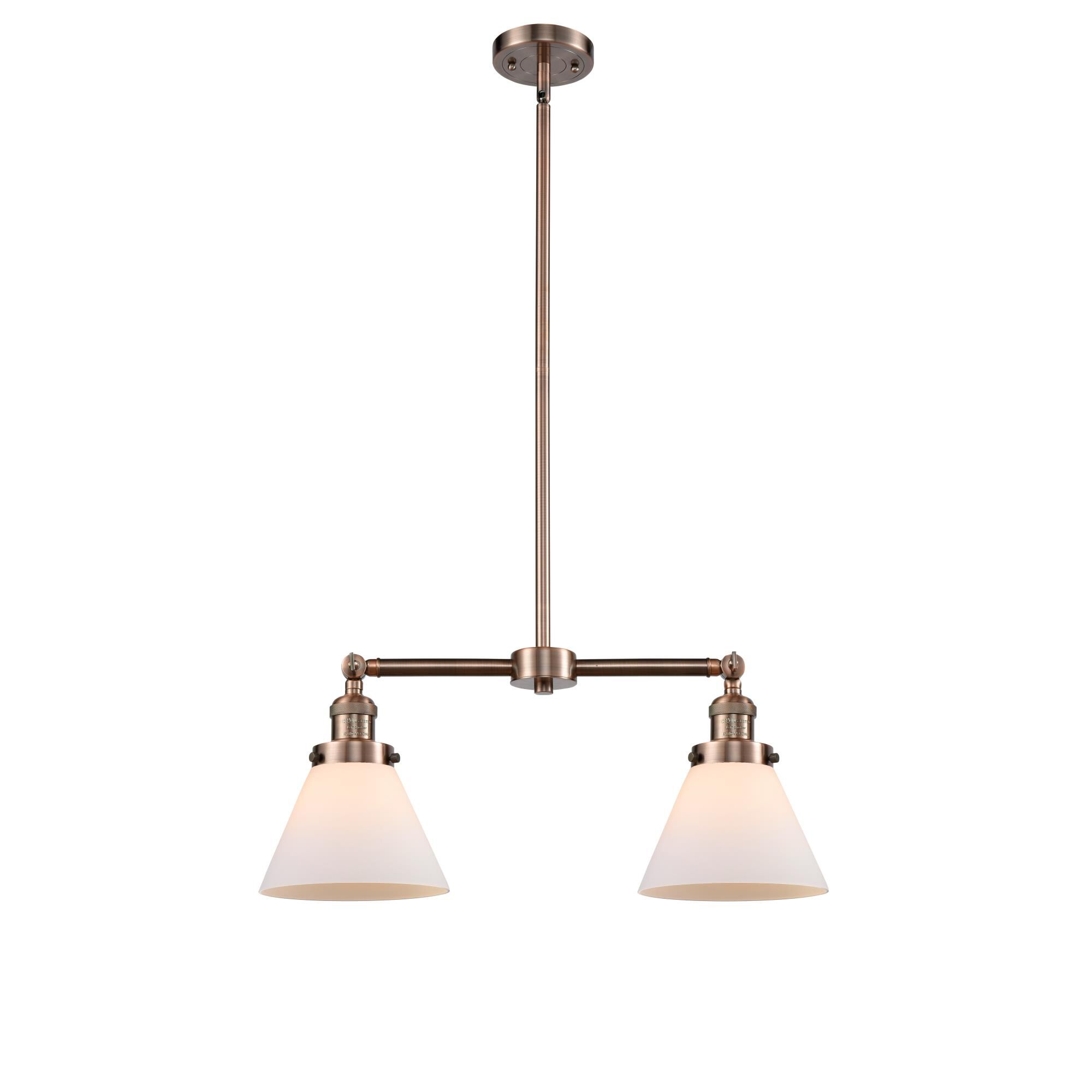 Bruno Marashlian Large Cone 21 Inch 2 Light Mini Chandelier by Innovations Lighting