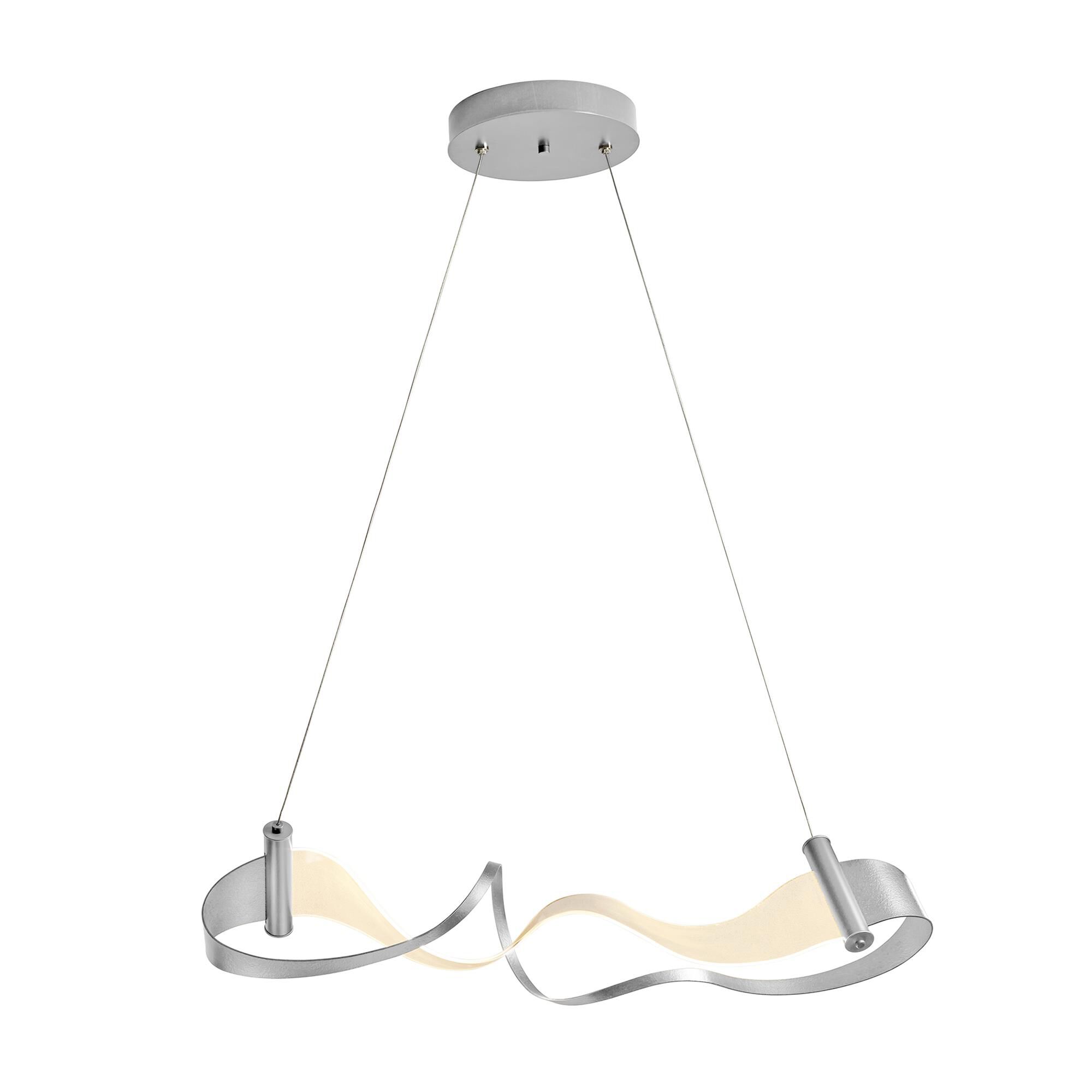 Shown in Vintage Platinum finish and Vintage Platinum glass and Eclipse Inner & Terra Suede Outer shade and Inside Shade: Eclipse accent