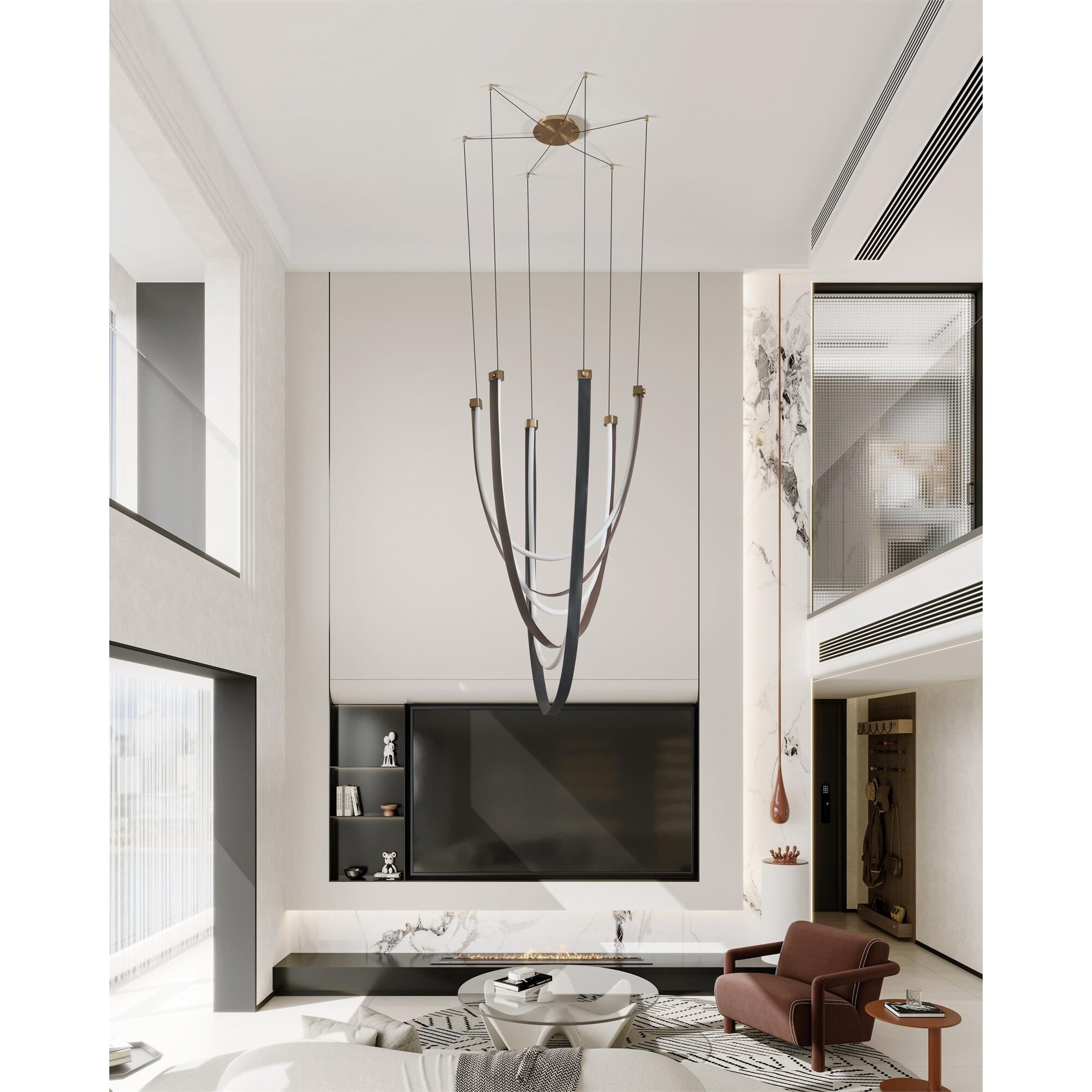Shown in Champagne Gold finish and White shade