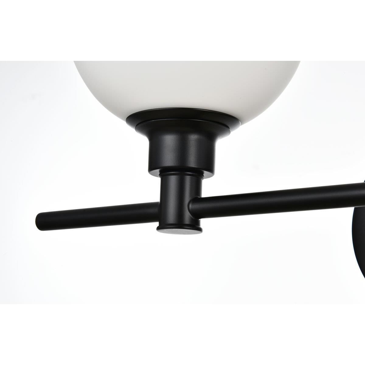 Shown in Black  finish and Frosted White glass