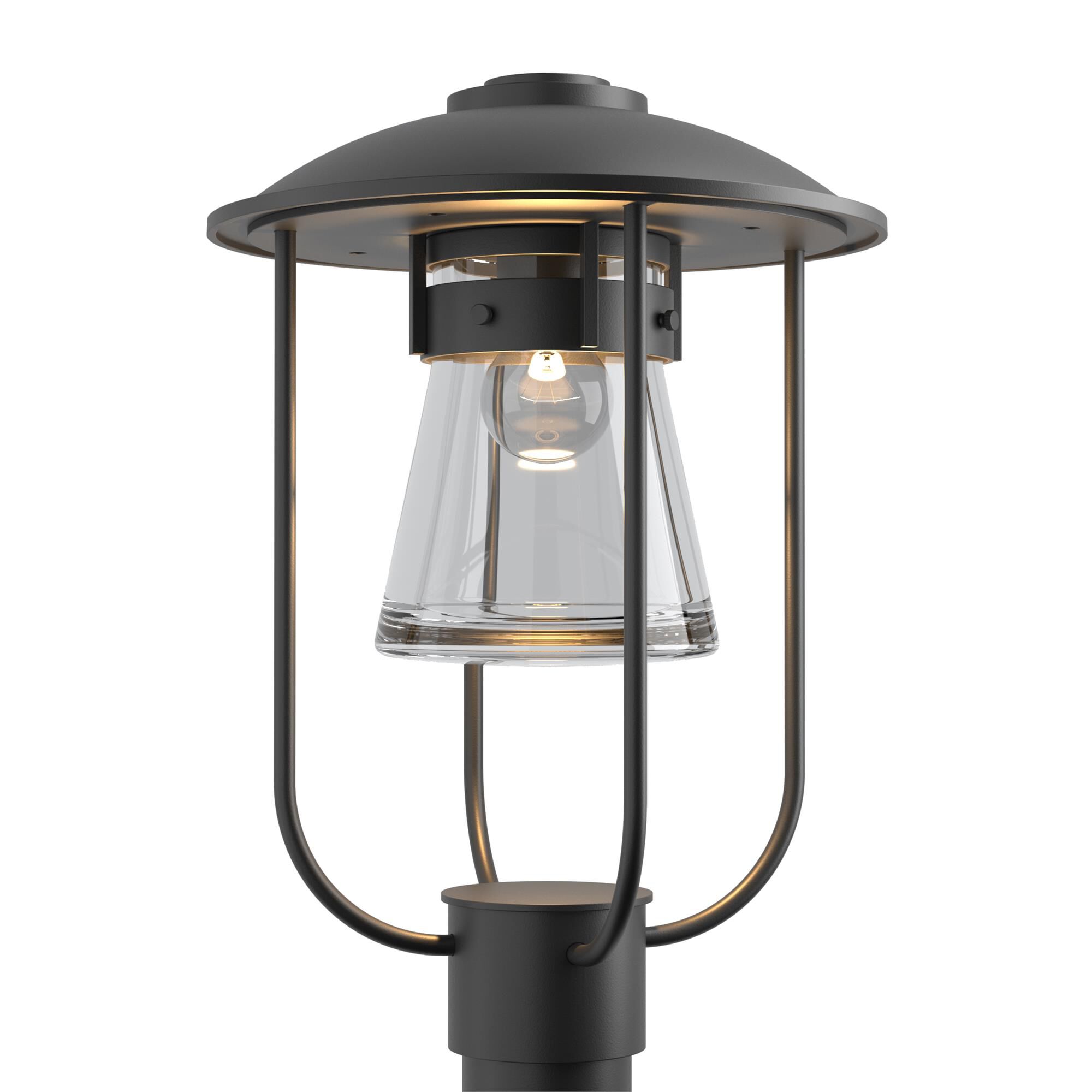 Shown in Black finish and Clear glass