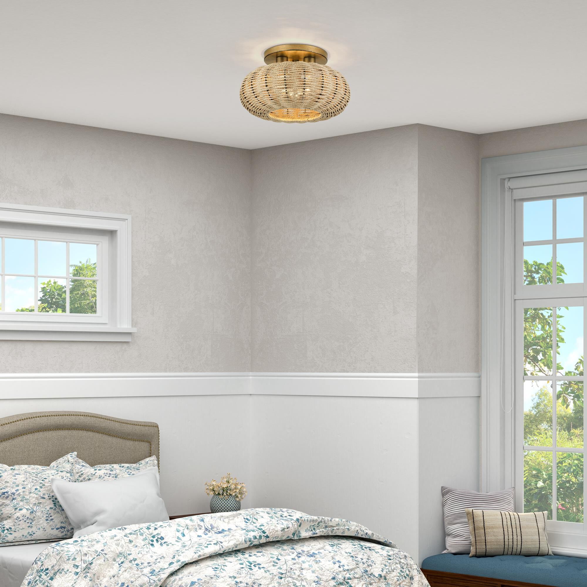 Summervine 14 Inch Semi Flush Mount by Livex Lighting