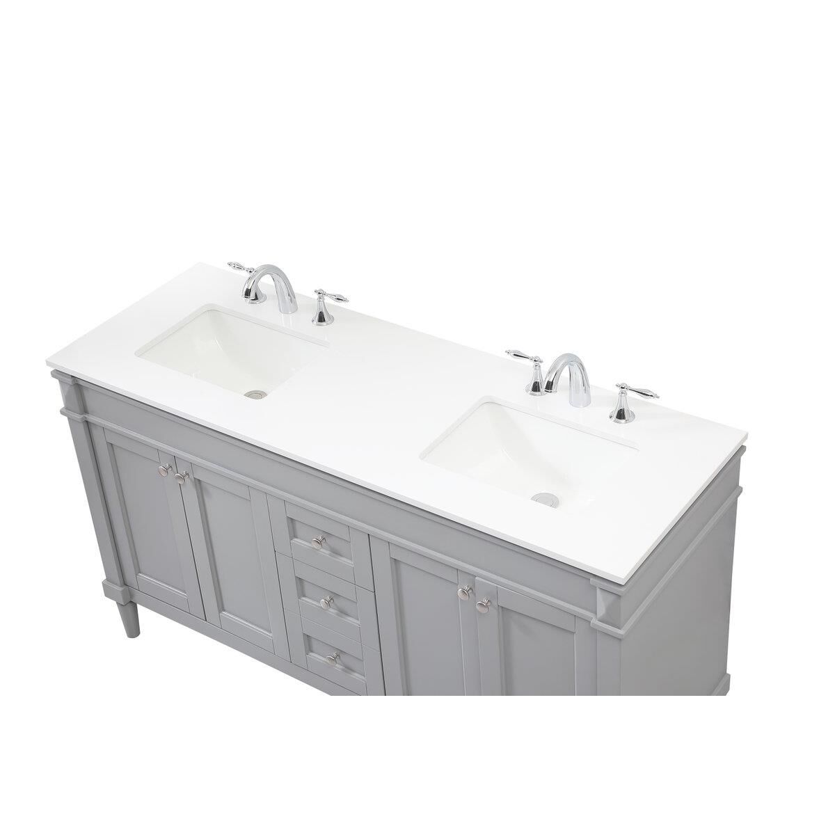 Shown in Grey finish and Double Bathroom Vanity accent