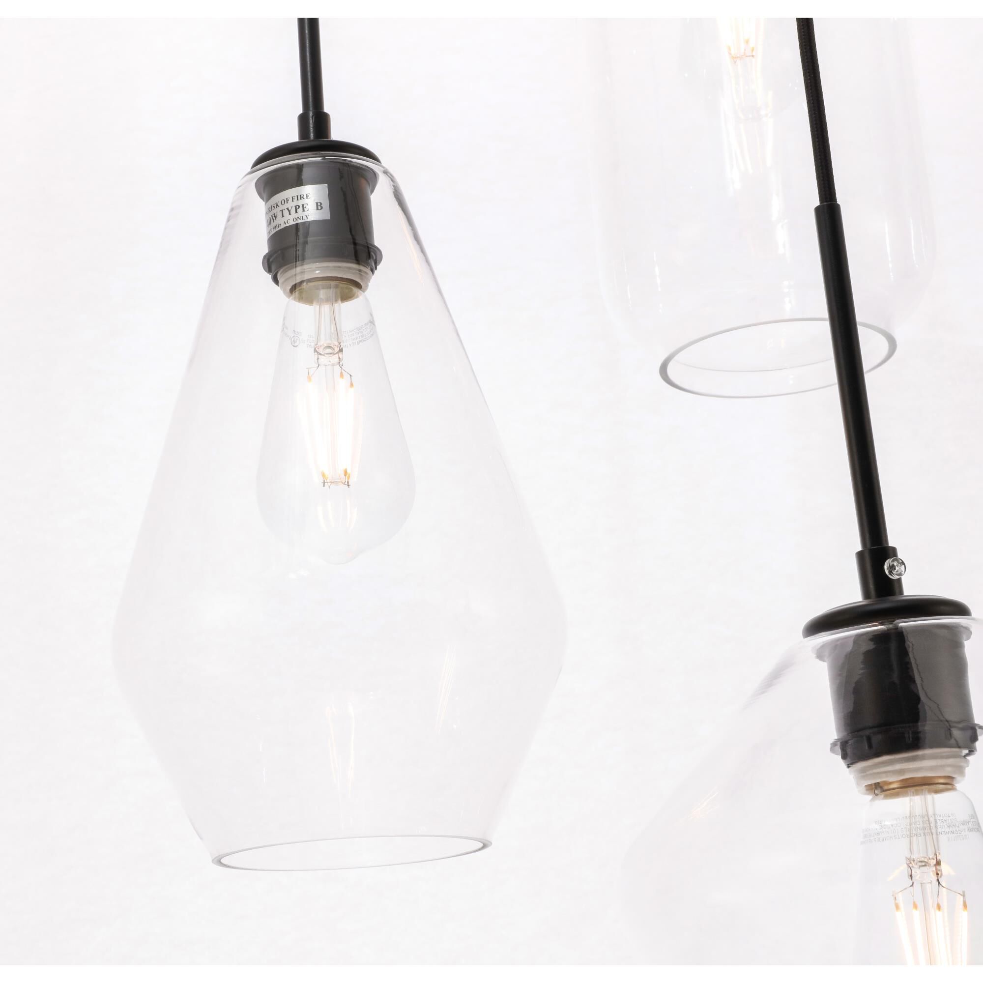 Gene 17 Inch Multi Light Pendant by Elegant Lighting