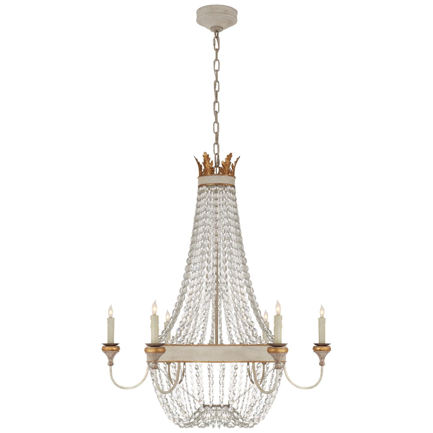 Julie Neill Entellina 32 Inch 6 Light Chandelier by Visual Comfort Signature Collection