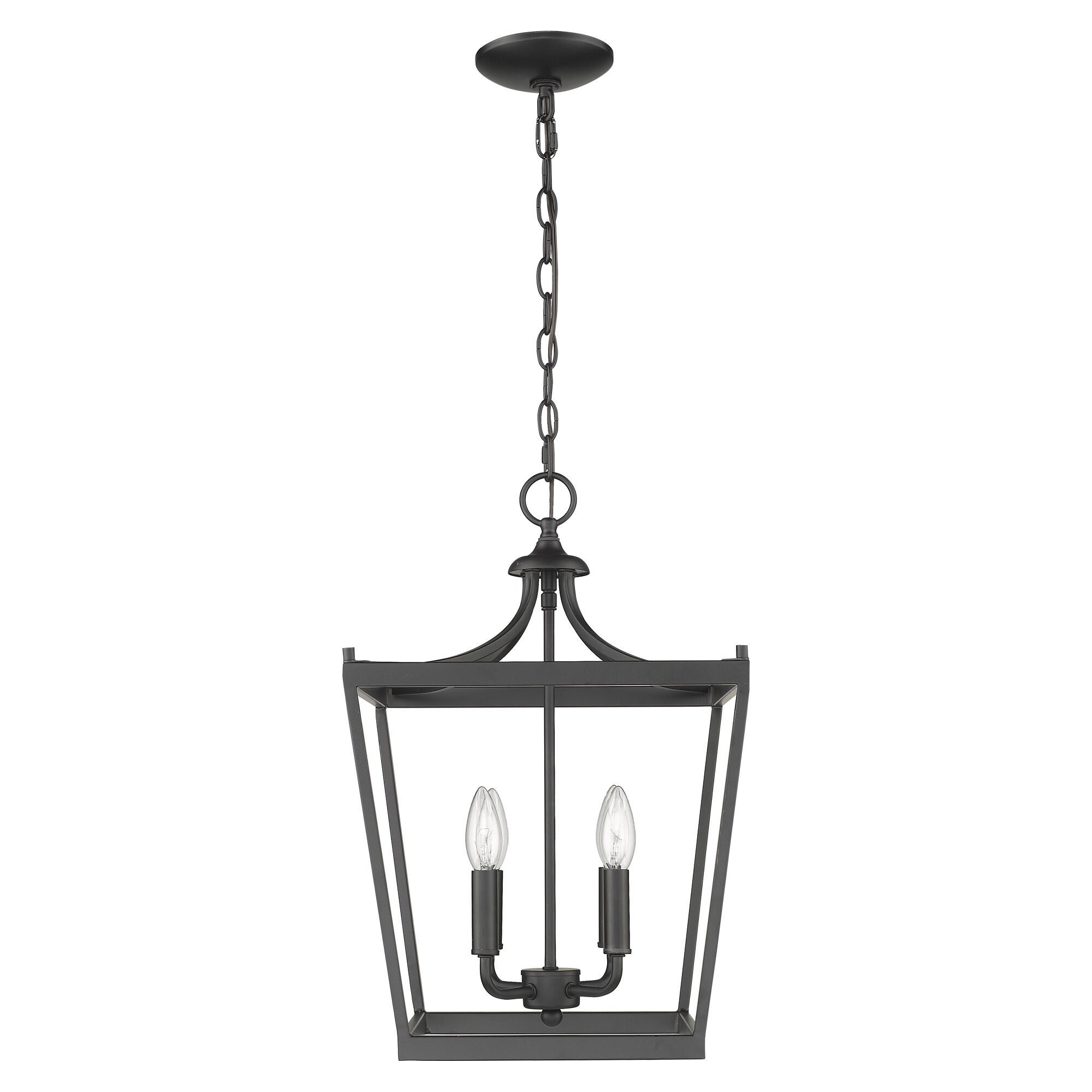 Shown in Matte Black finish and -- glass and -- shade