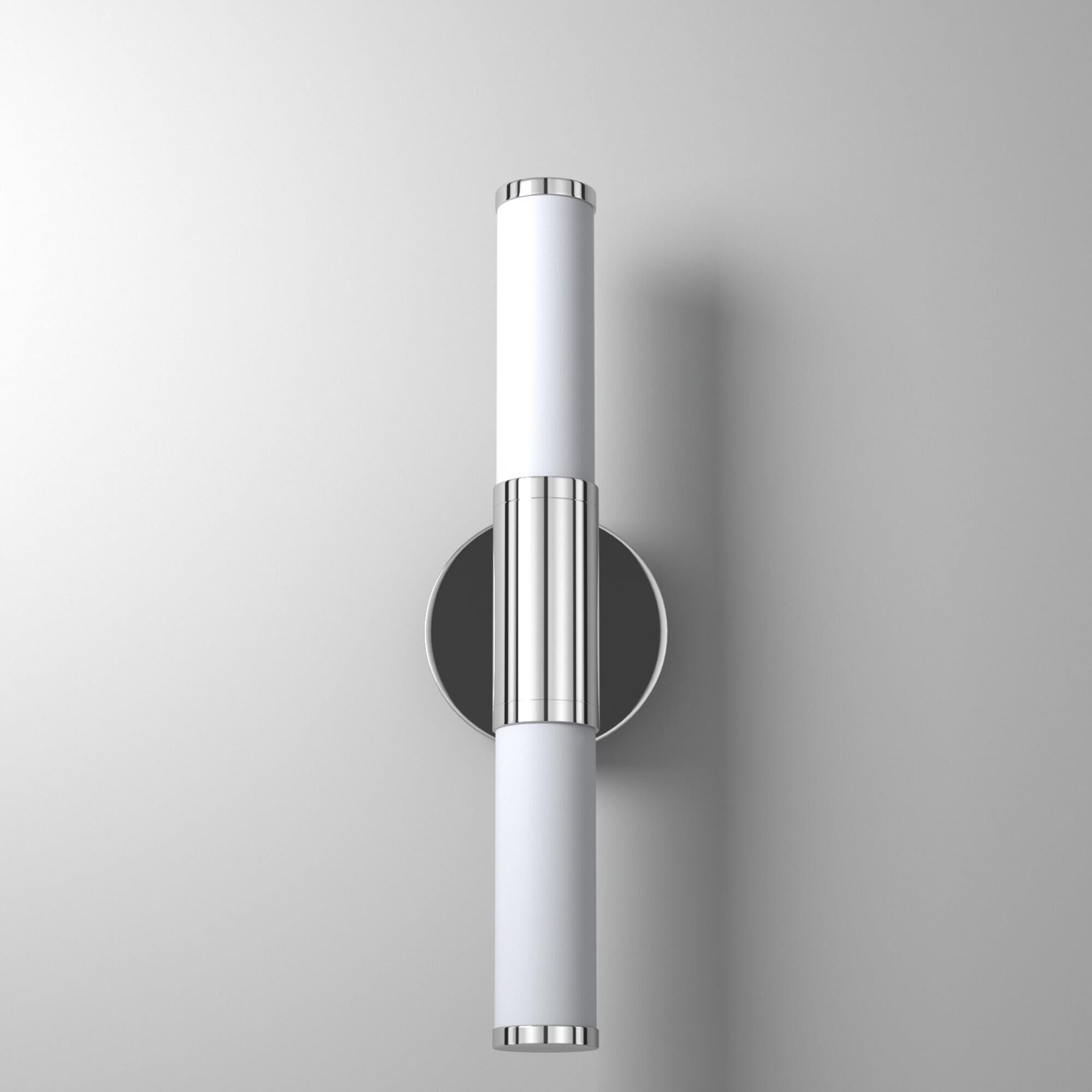 Shown in Chrome finish and Opal glass