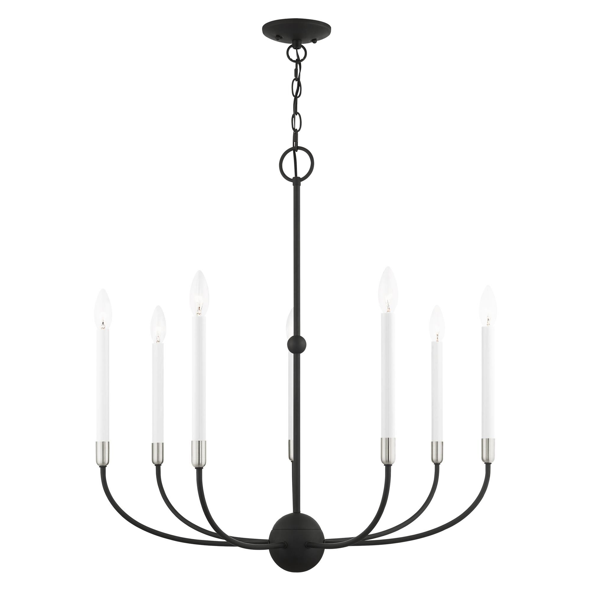 Shown in Black With Brushed Nickel Accents finish