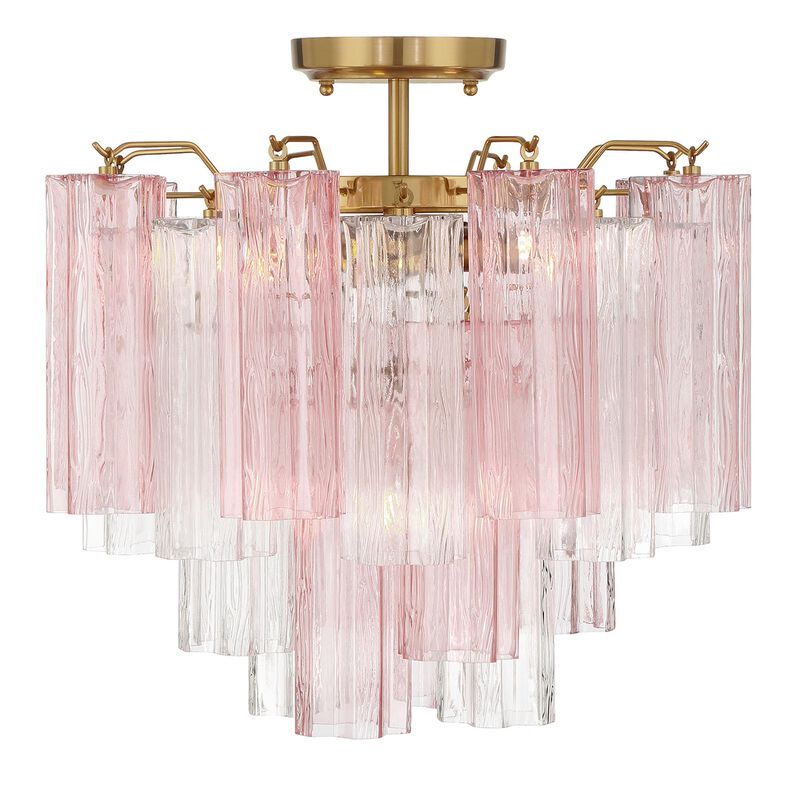 Addis 18 Inch 4 Light Semi Flush Mount by Crystorama