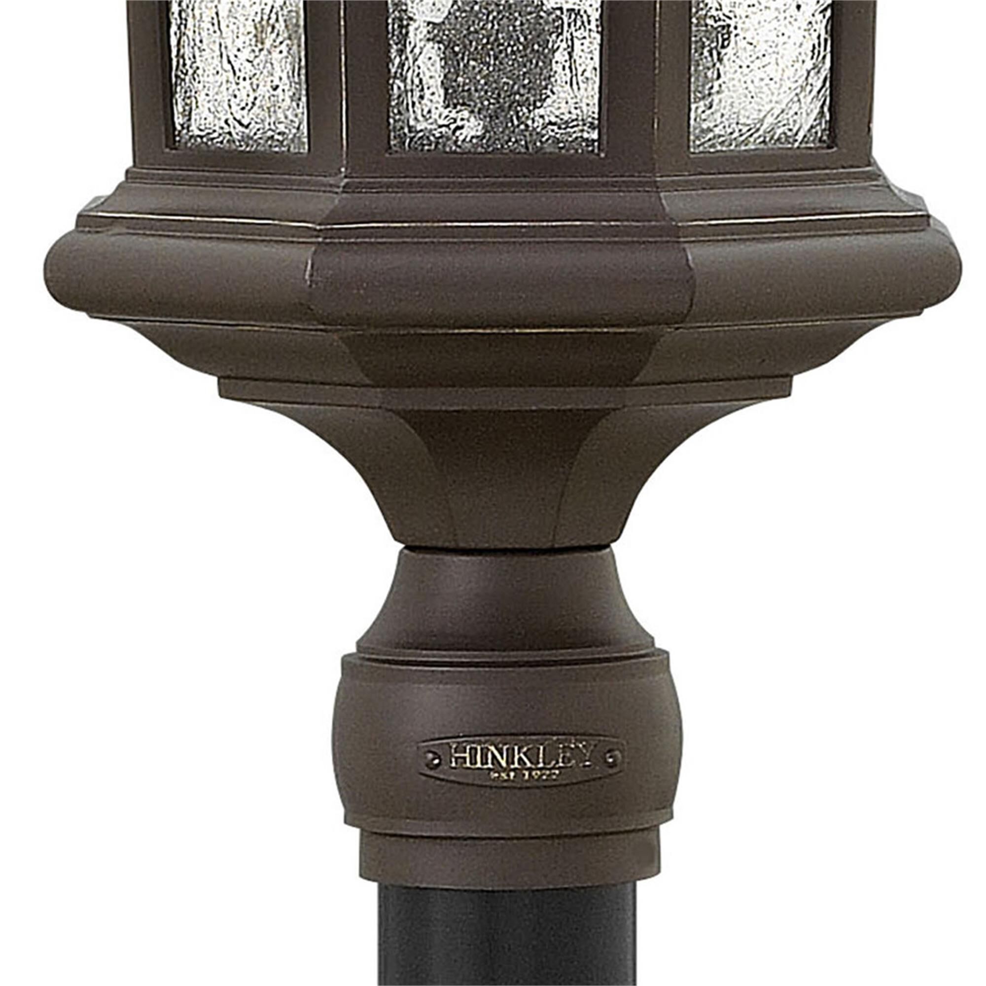 Shown in Oil Rubbed Bronze finish and Clear Seedy  Panels glass