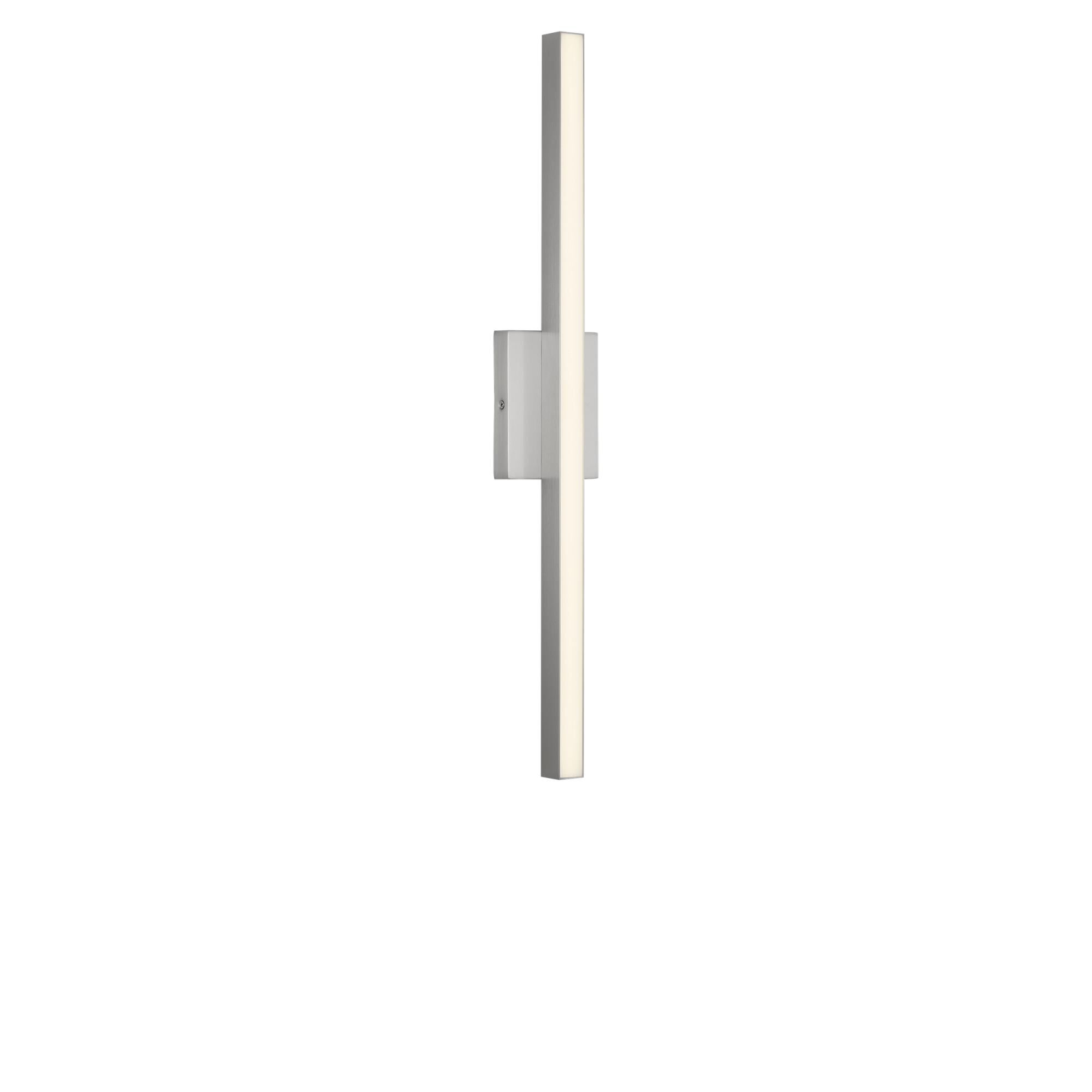 Shown in Brushed Nickel finish and White Polycarbonate shade