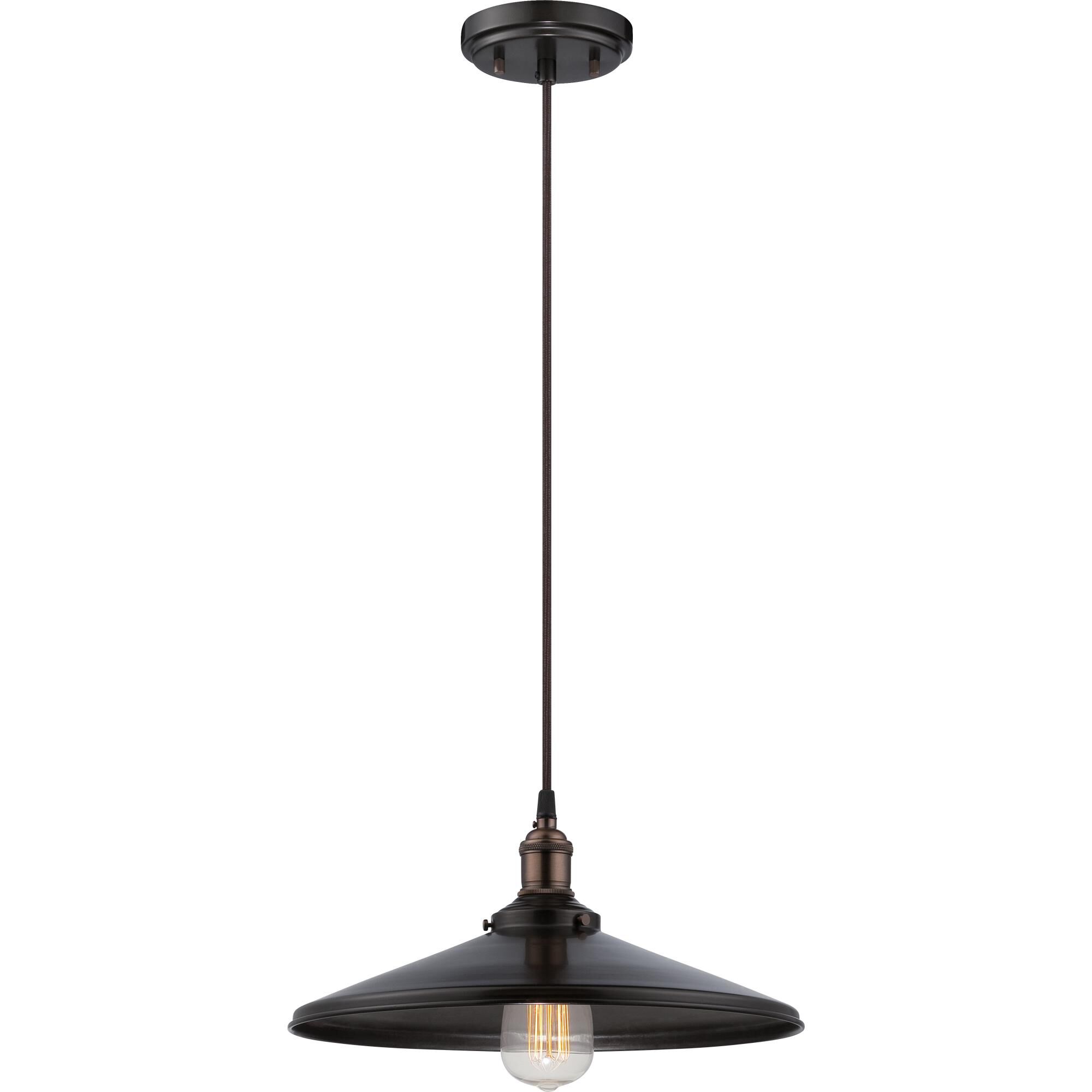 Shown in Rustic Bronze finish and Metal shade
