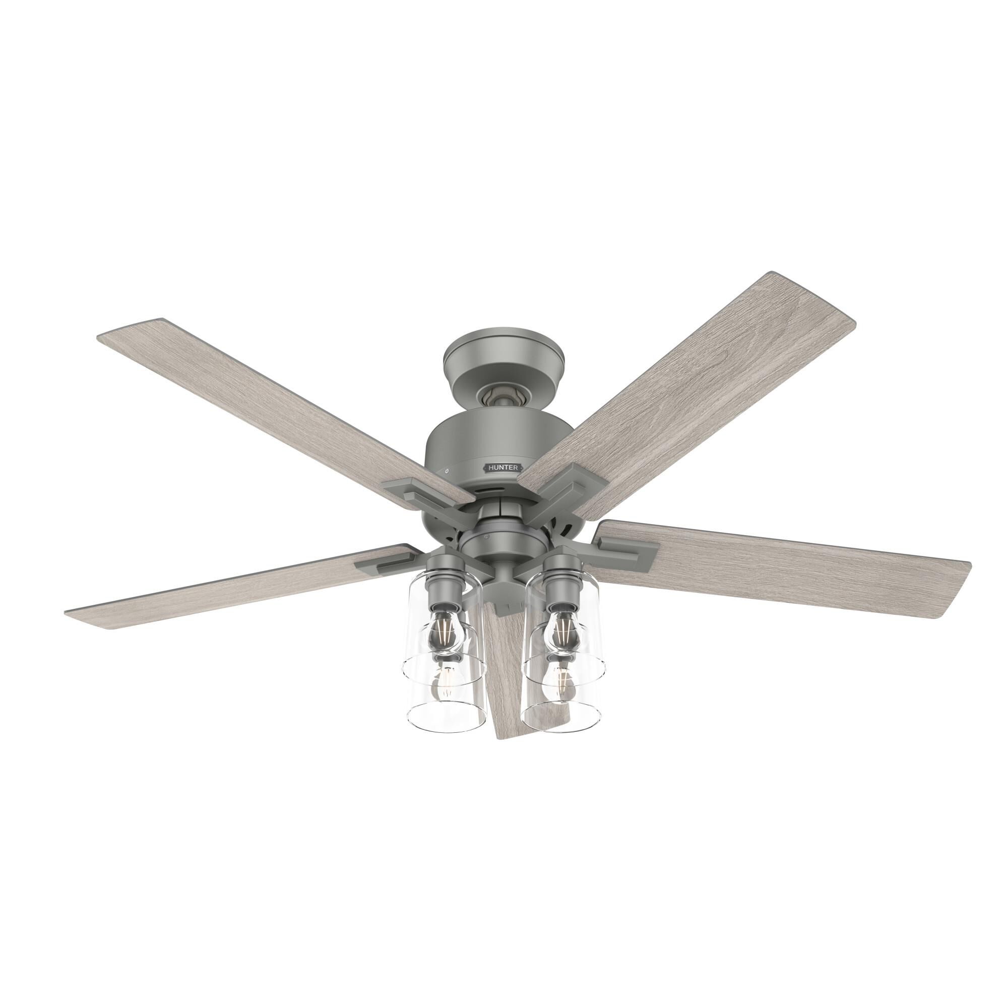 Techne 52 Inch Ceiling Fan with Light Kit by Hunter Fan