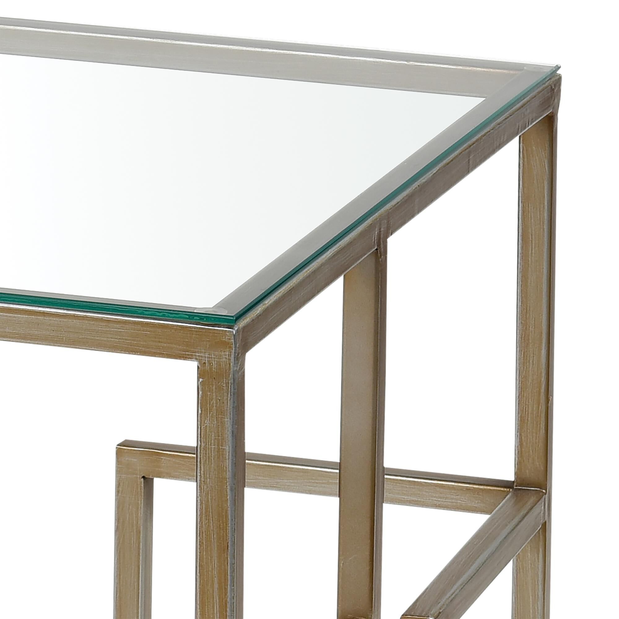 Shown in Antique Silver, Clear Glass finish