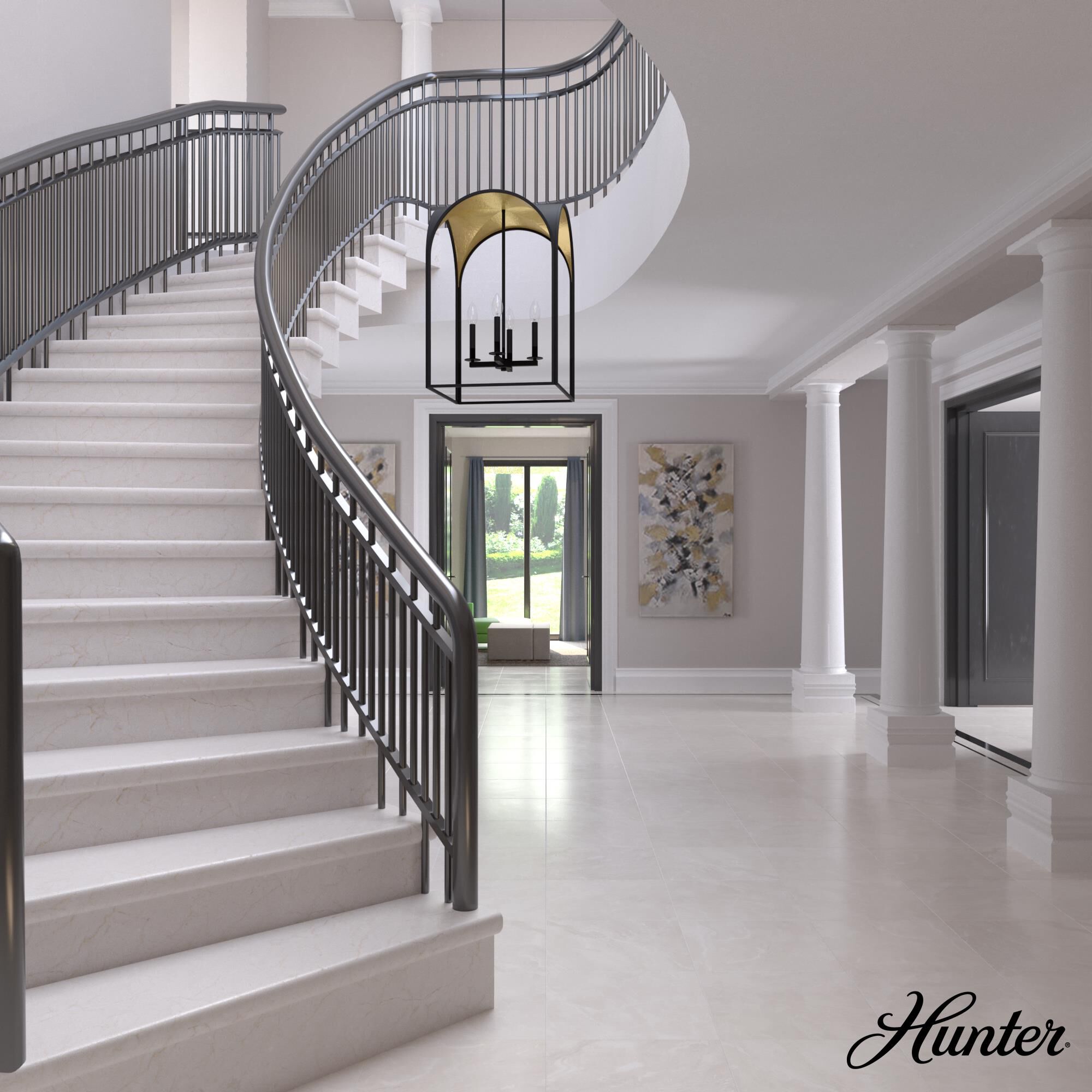 Shown in Natural Iron-Gold Leaf finish