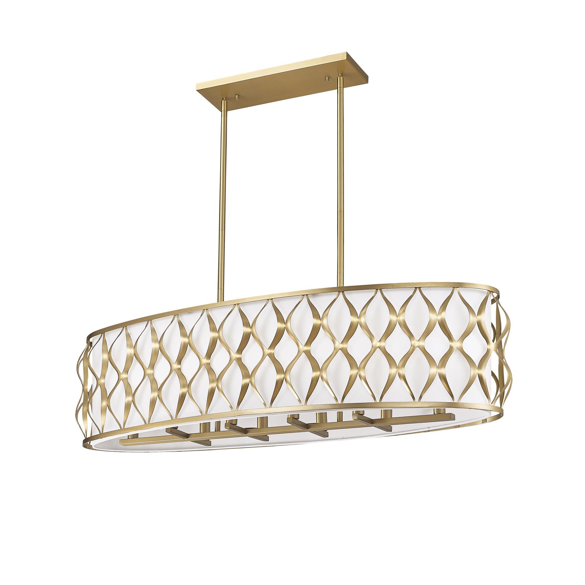 Shown in Modern Gold finish and White glass