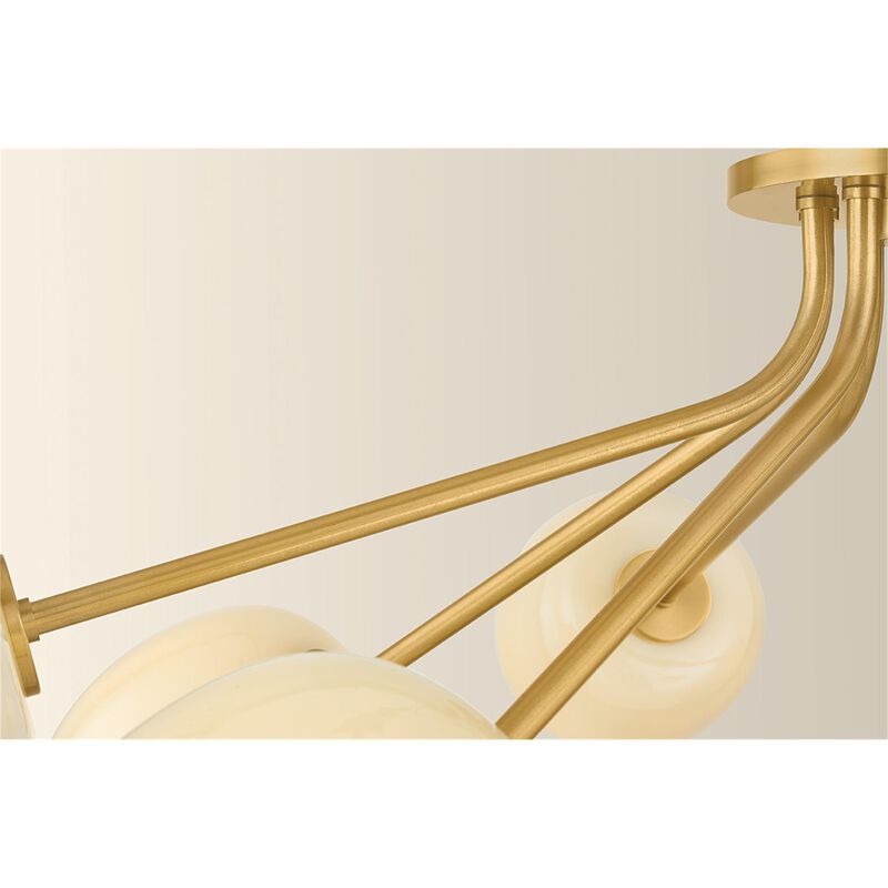 Lisette 40 Inch 8 Light Semi Flush Mount by Mitzi