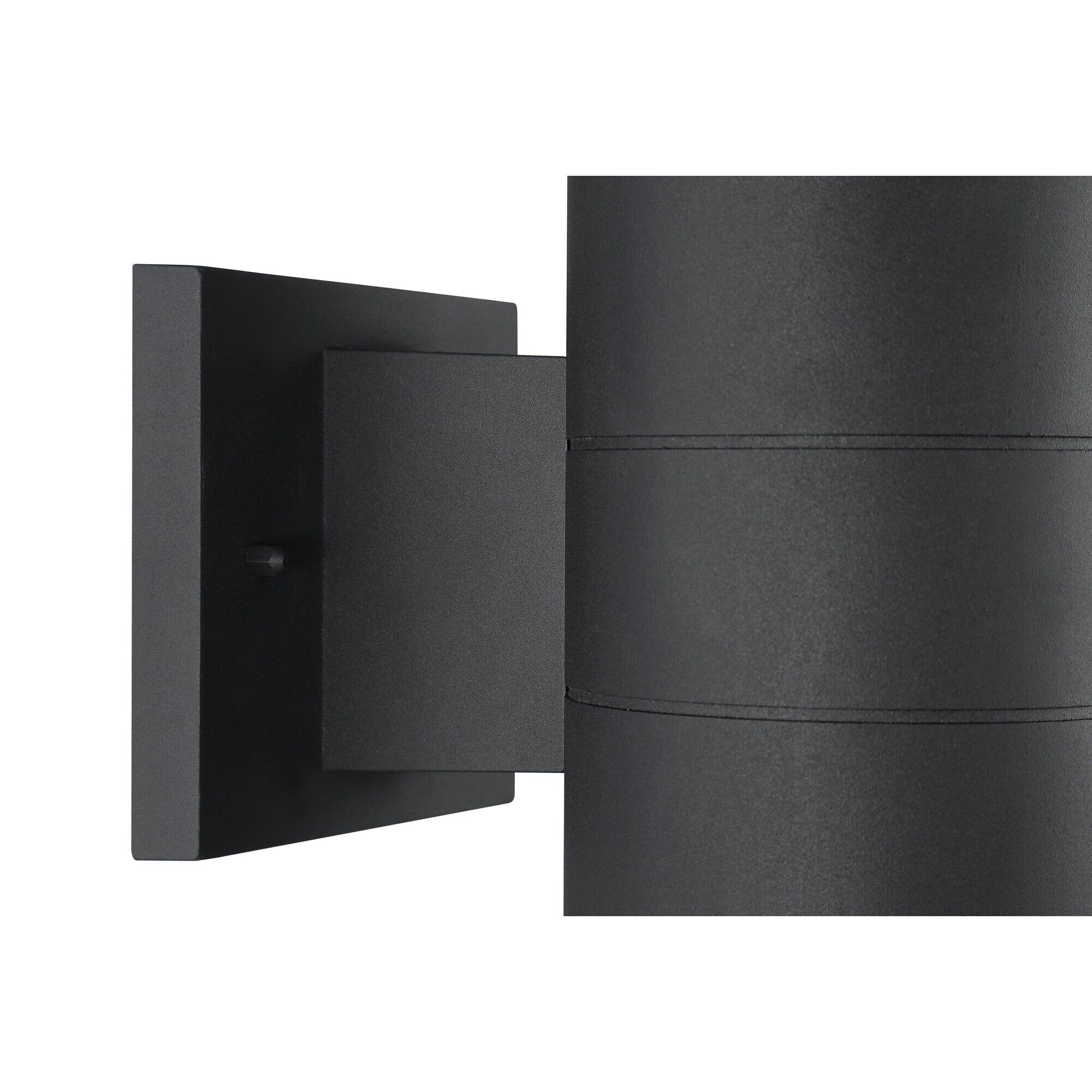 Shown in Textured Matte Black finish and Textured Black Metal shade