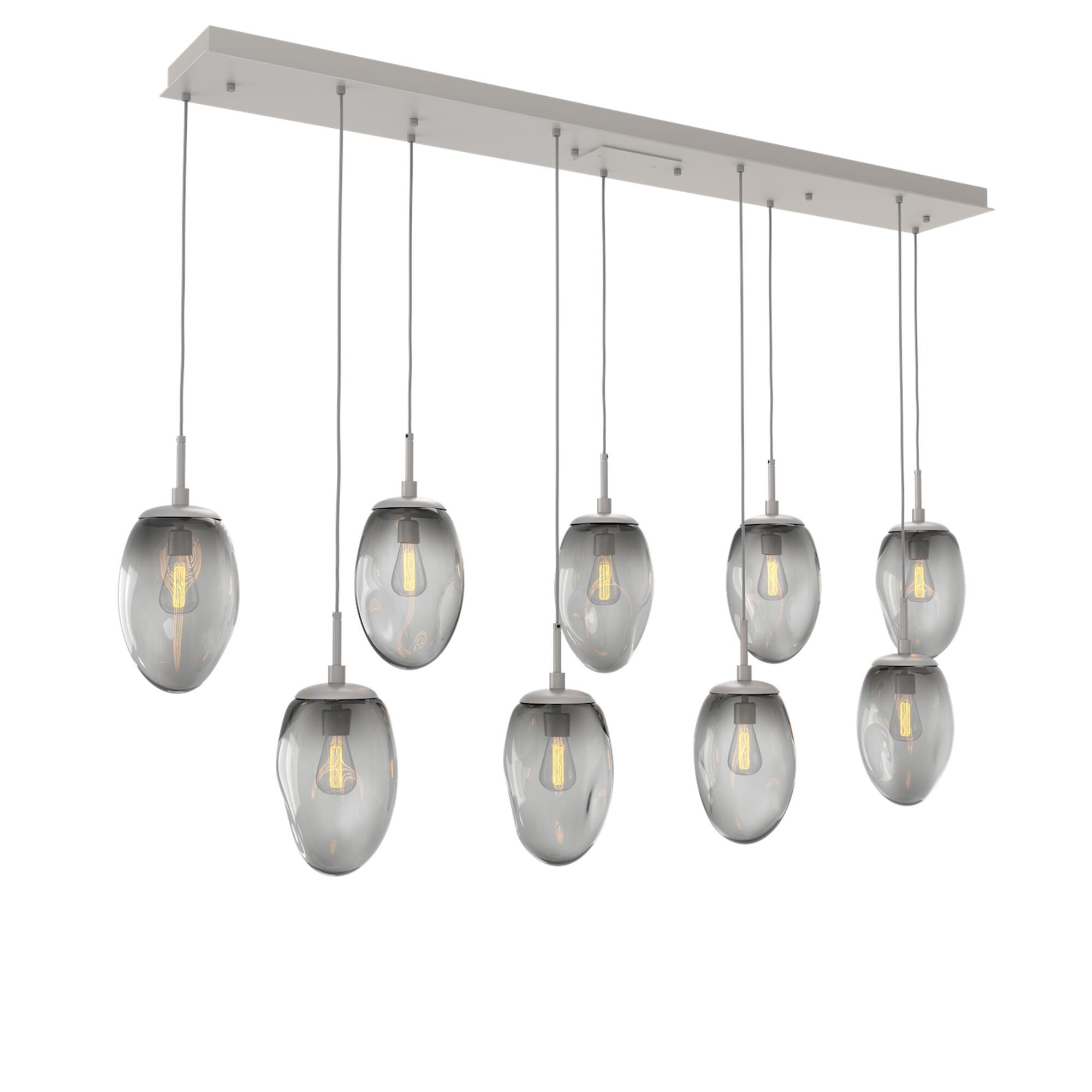 Shown in Metallic Beige Silver finish and Blown Smoke glass