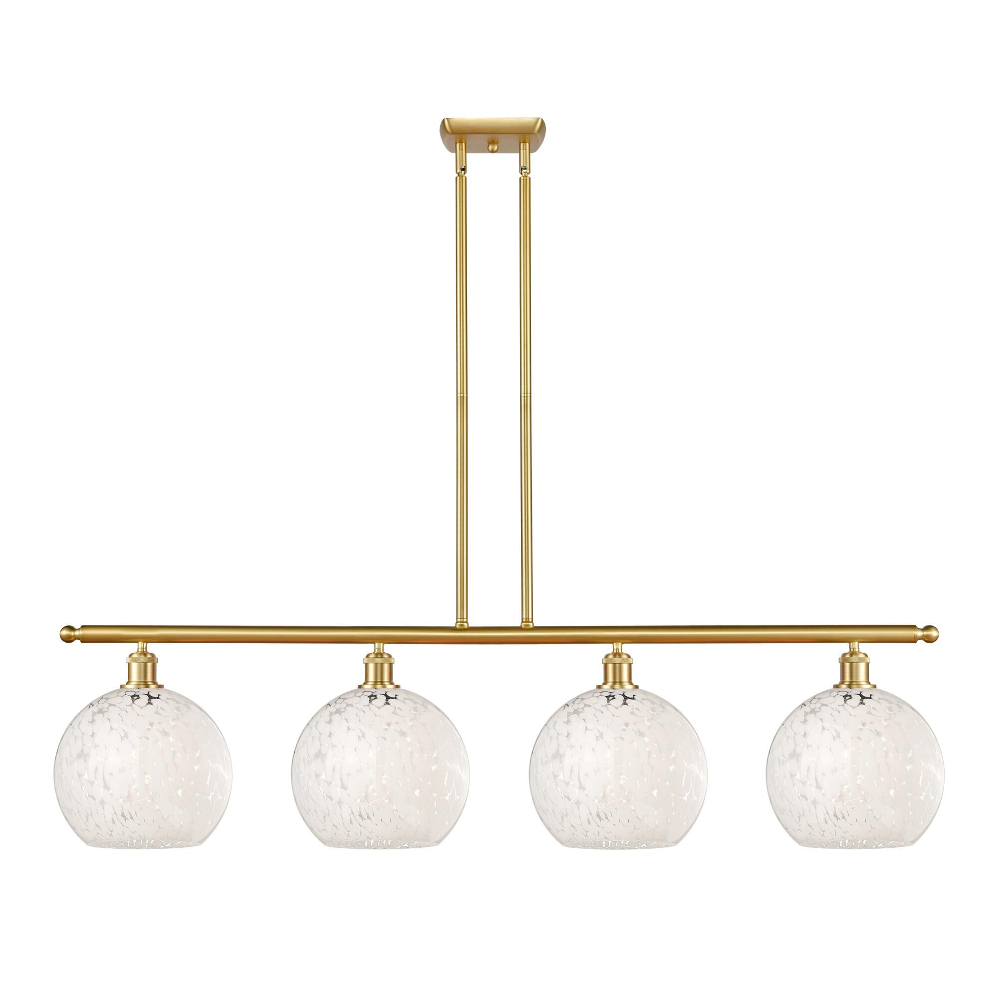 Bruno Marashlian White Mouchette 48 Inch Linear Suspension Light by Innovations Lighting