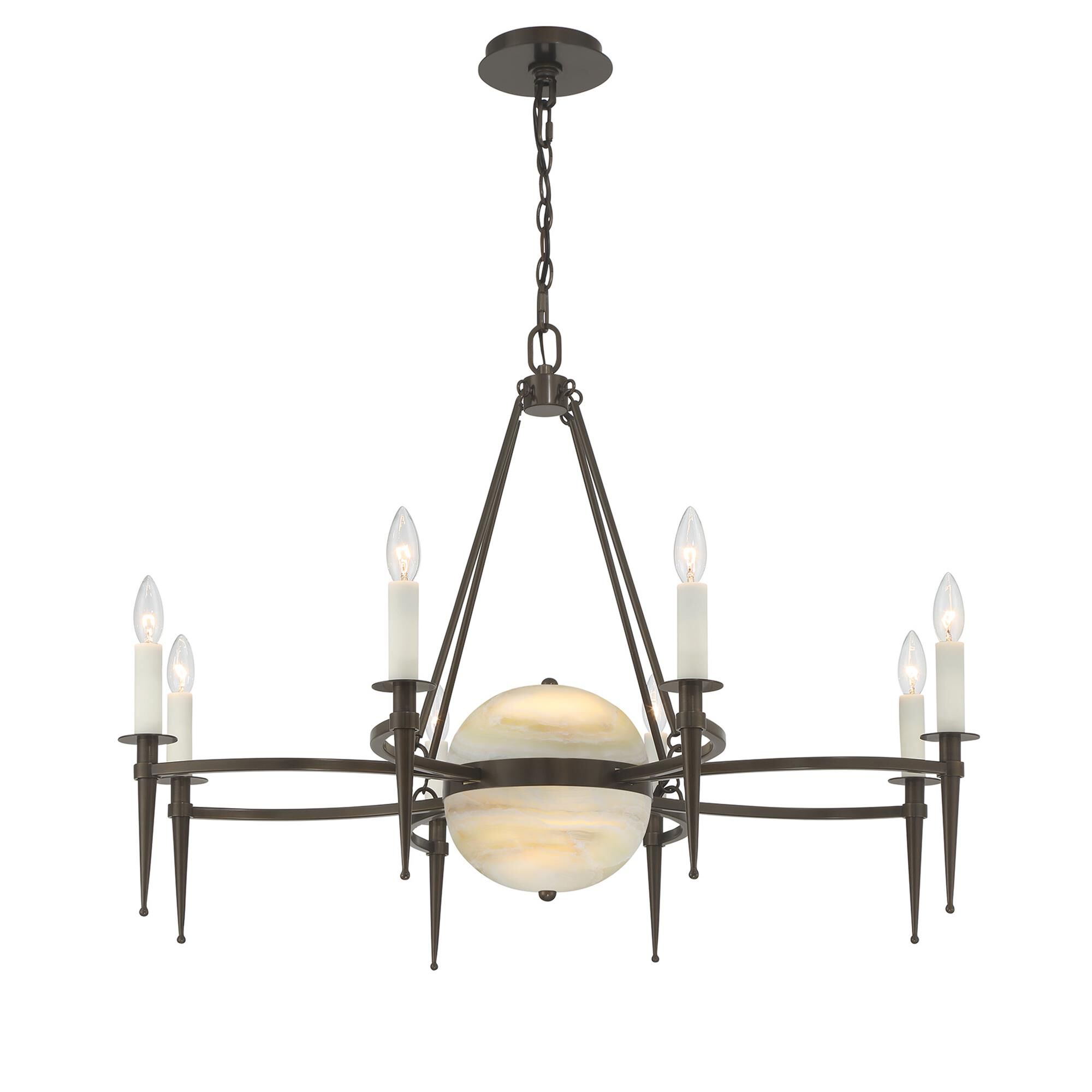 Shown in Mediterranean Bronze finish and Onyx glass