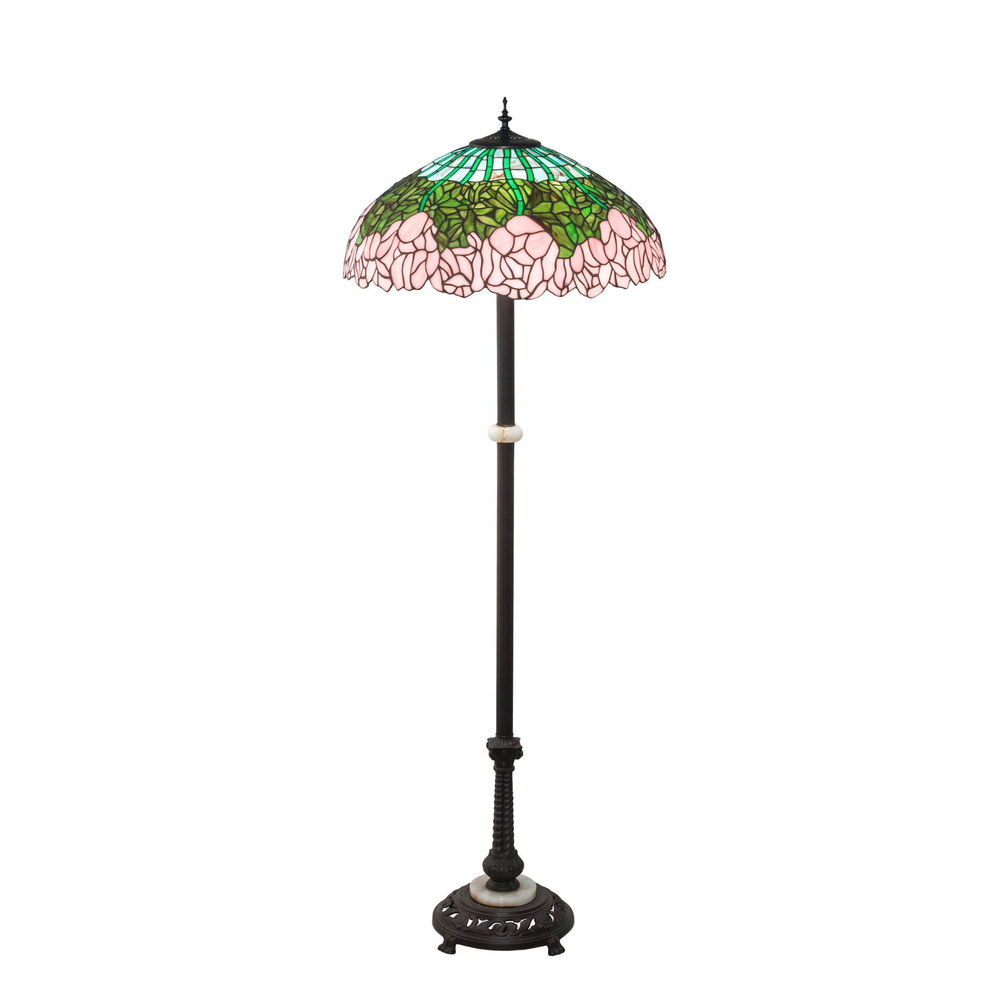 Tiffany Cabbage Rose 62 Inch Floor Lamp by Meyda Lighting