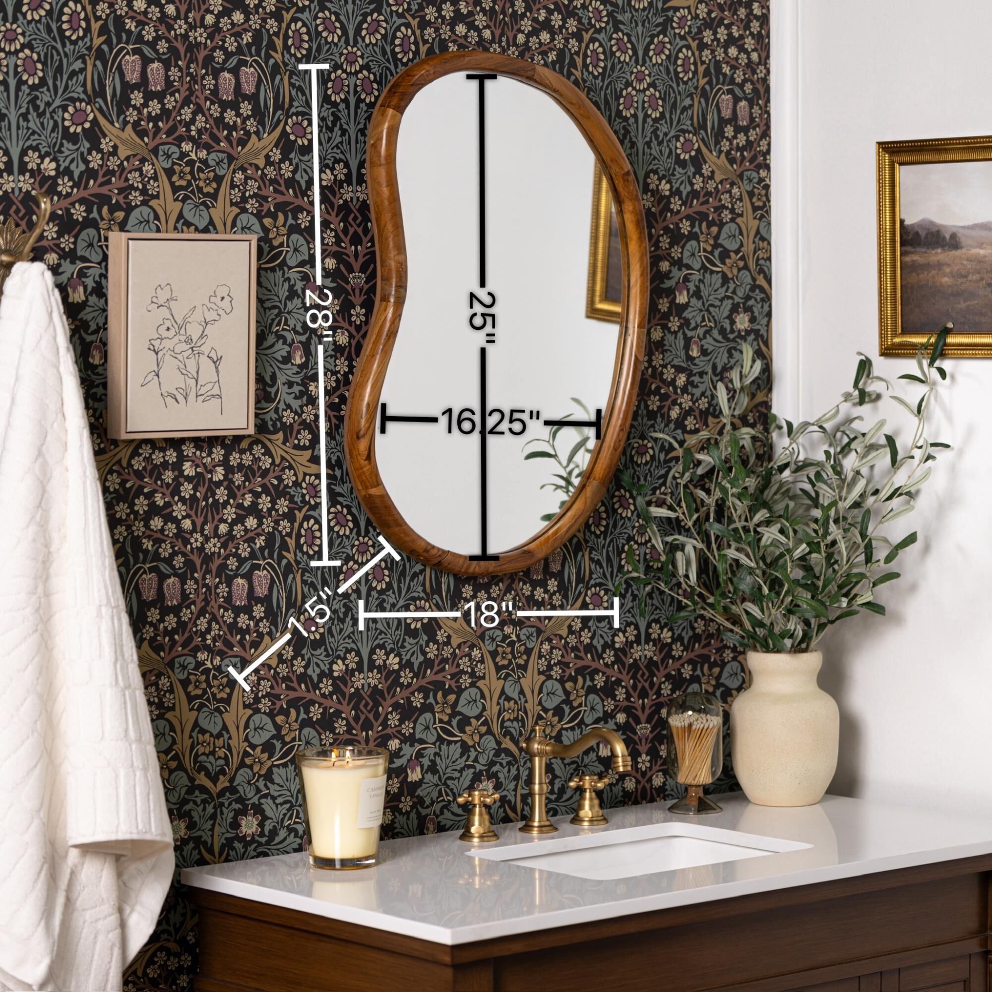 Tara 28 Inch Decorative Mirror by Cooper Classics