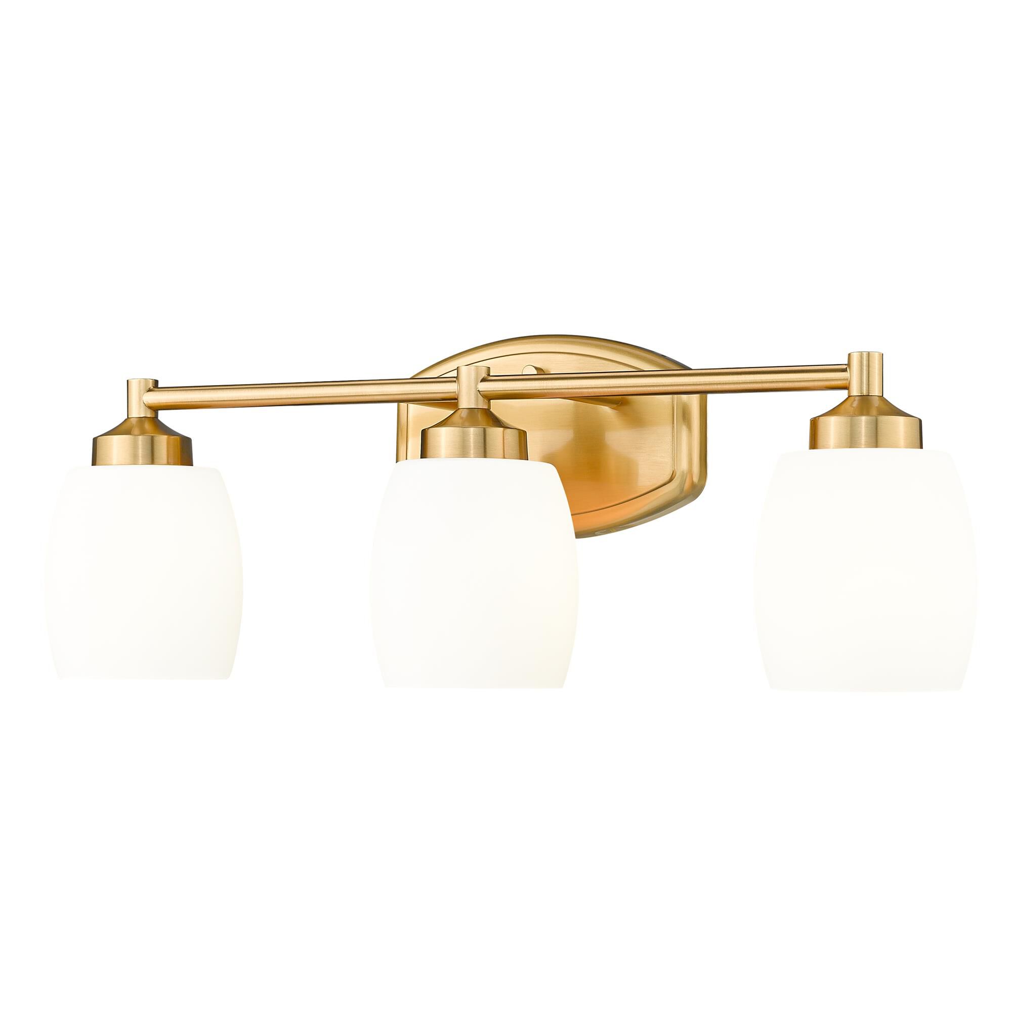 Shown in Luxe Gold finish and Matte Opal glass and Matte Opal shade