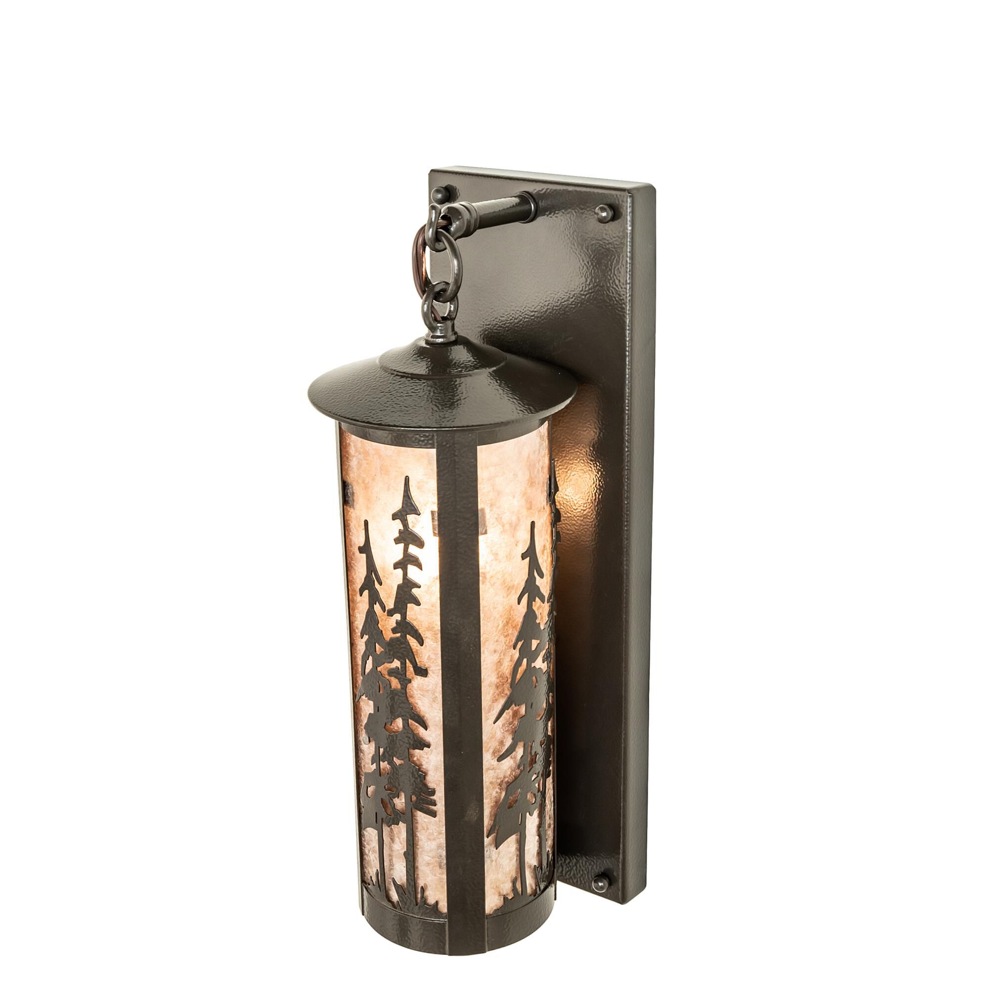 Shown in Timeless Bronze finish and Silver Mica glass