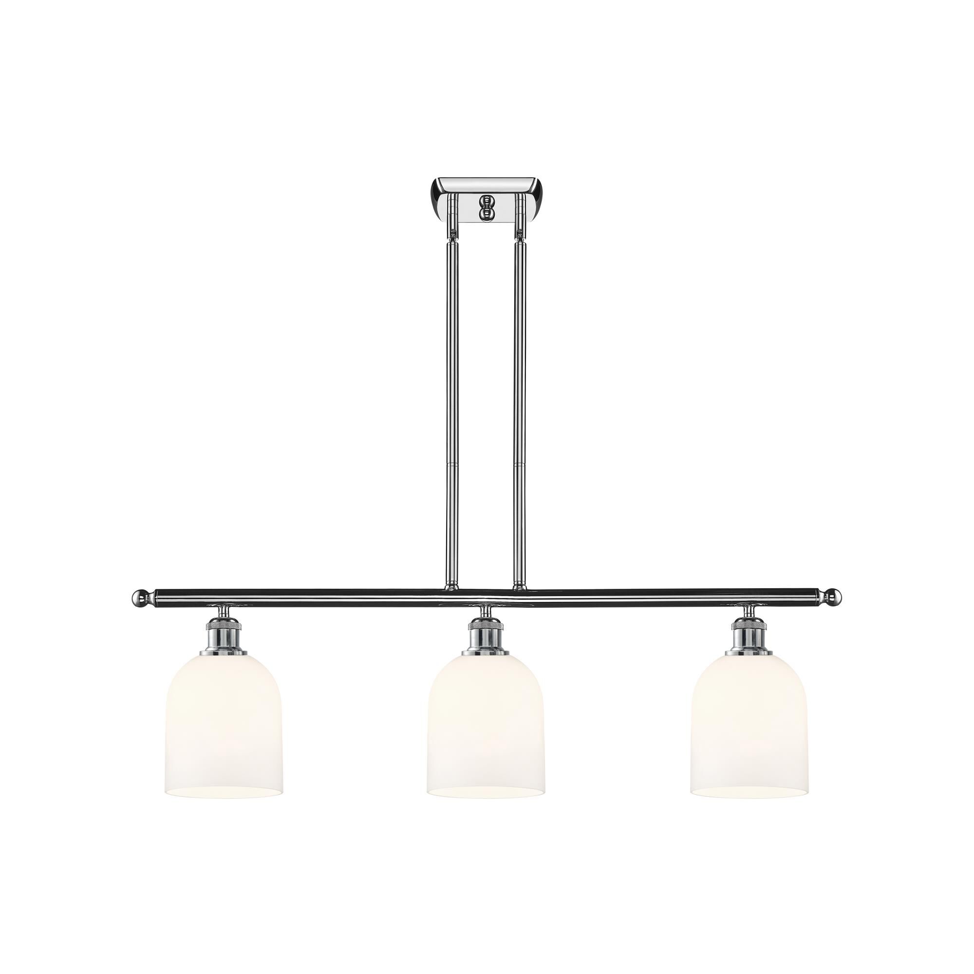 Shown in Polished Chrome finish and Gloss White glass