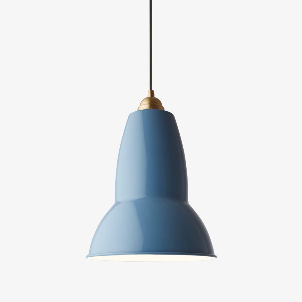 Shown in Dusty Blue finish and Steel shade