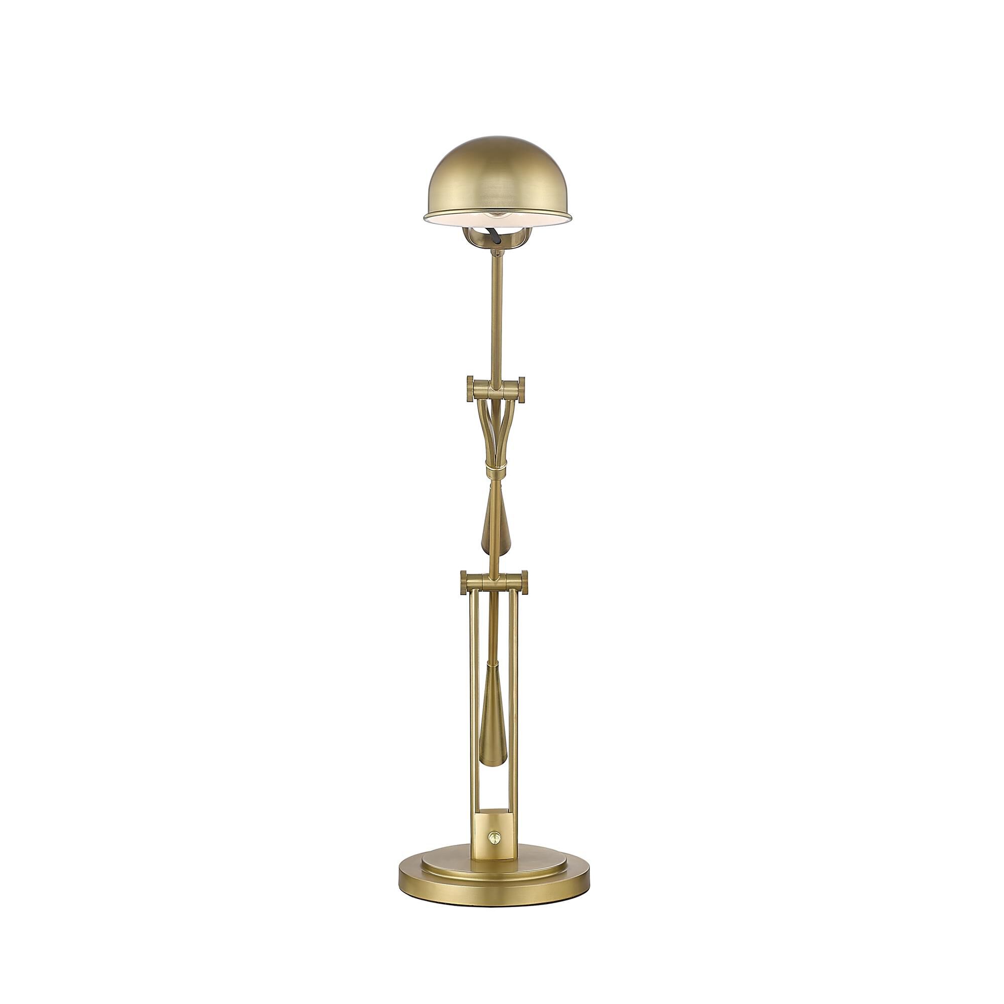 Shown in Heritage Brass finish and Heritage Brass glass and Heritage Brass shade