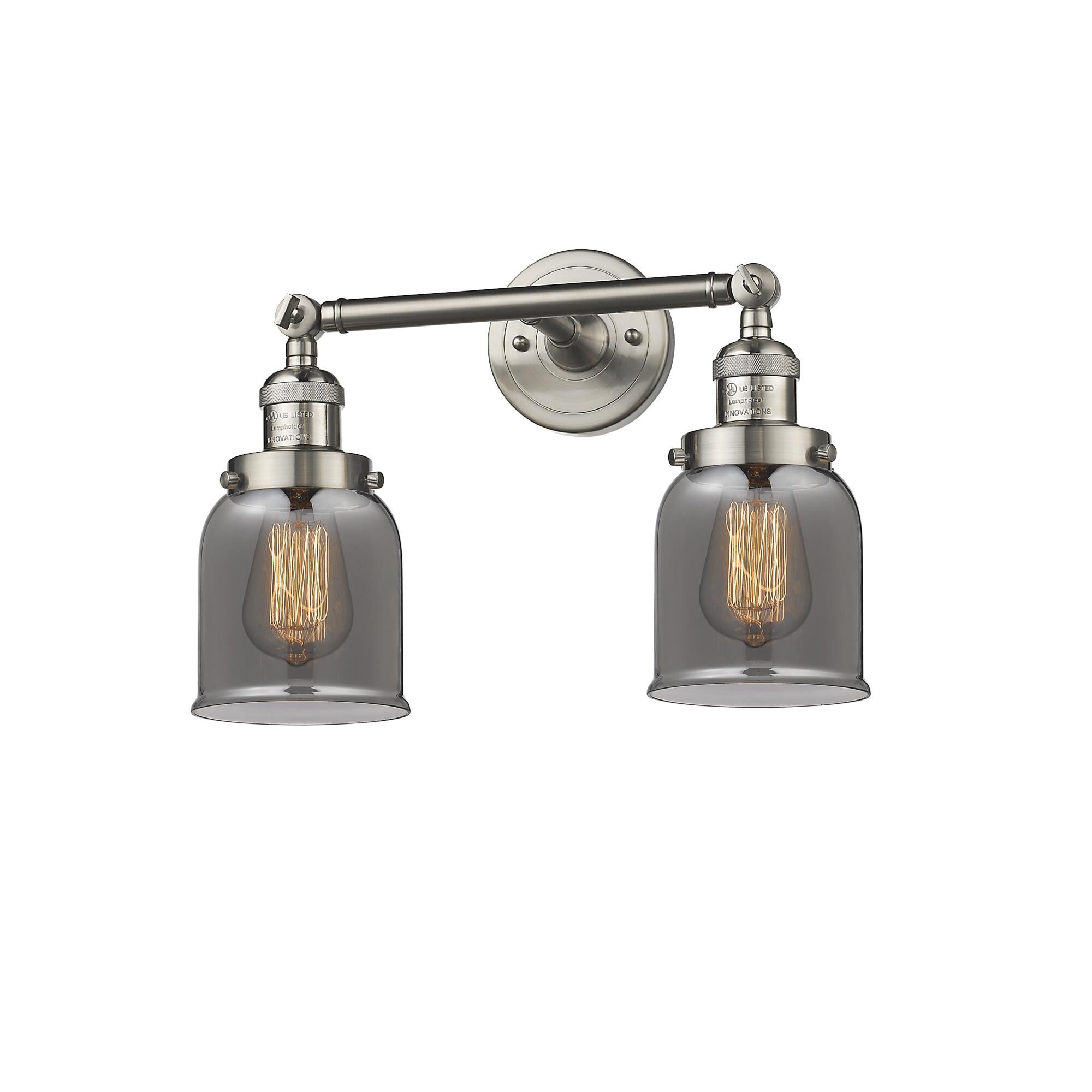 Shown in Brushed Satin Nickel finish and Plated Smoked glass