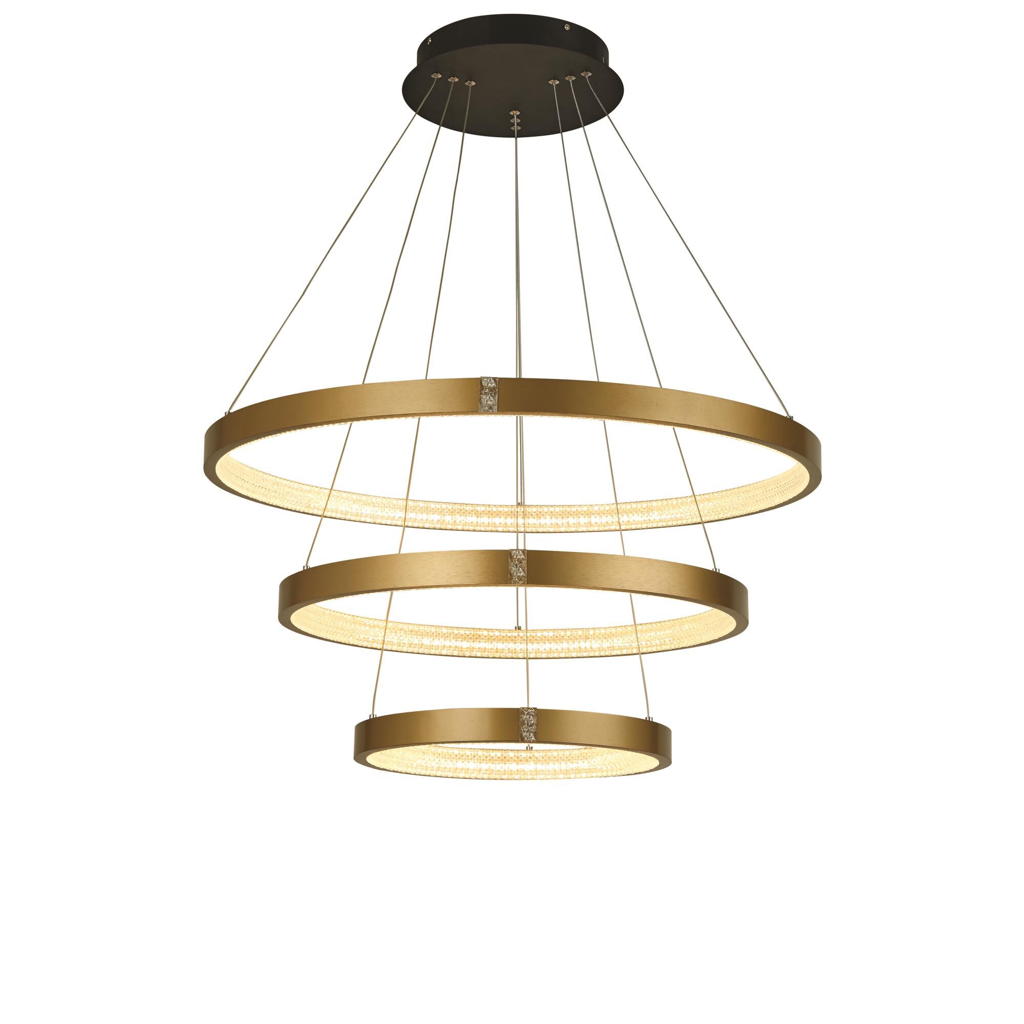 Kinsley 32 Inch 3 Light LED Chandelier by Thumprints