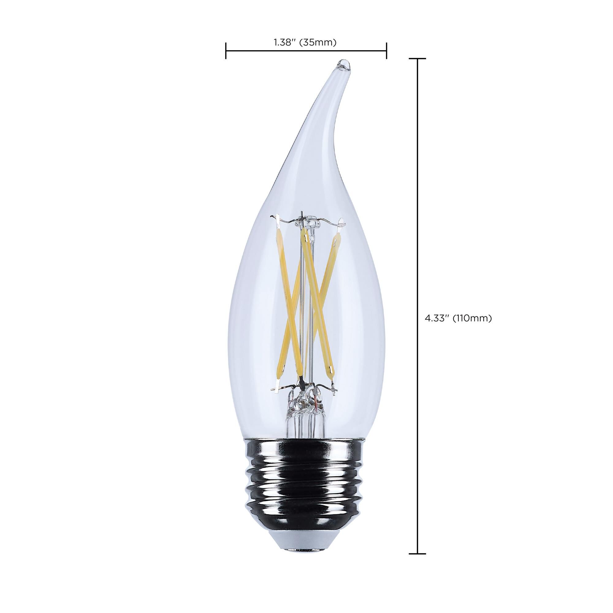 Dimmable 6 Watt 3000K CA10 LED Light Bulb by Satco