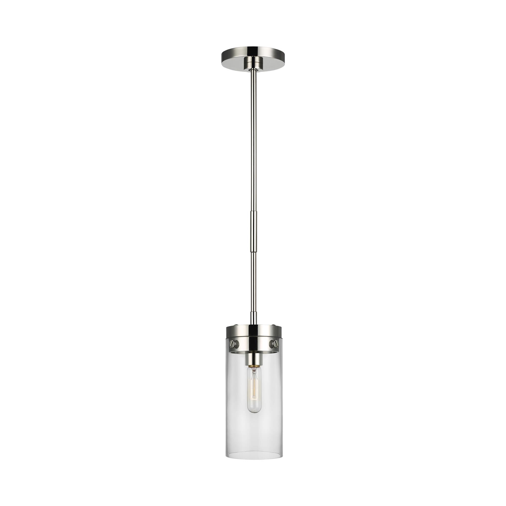 Shown in Polished Nickel finish and Clear glass