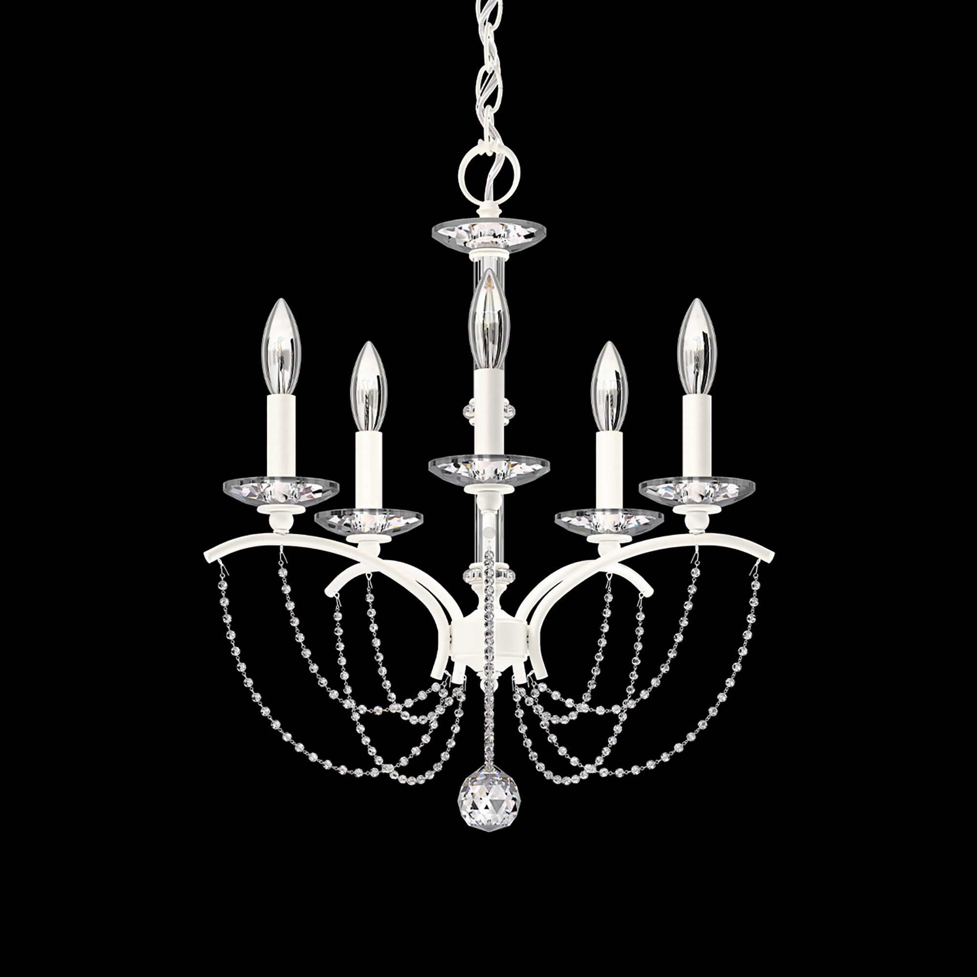 Shown in White finish and Clear Optic crystal